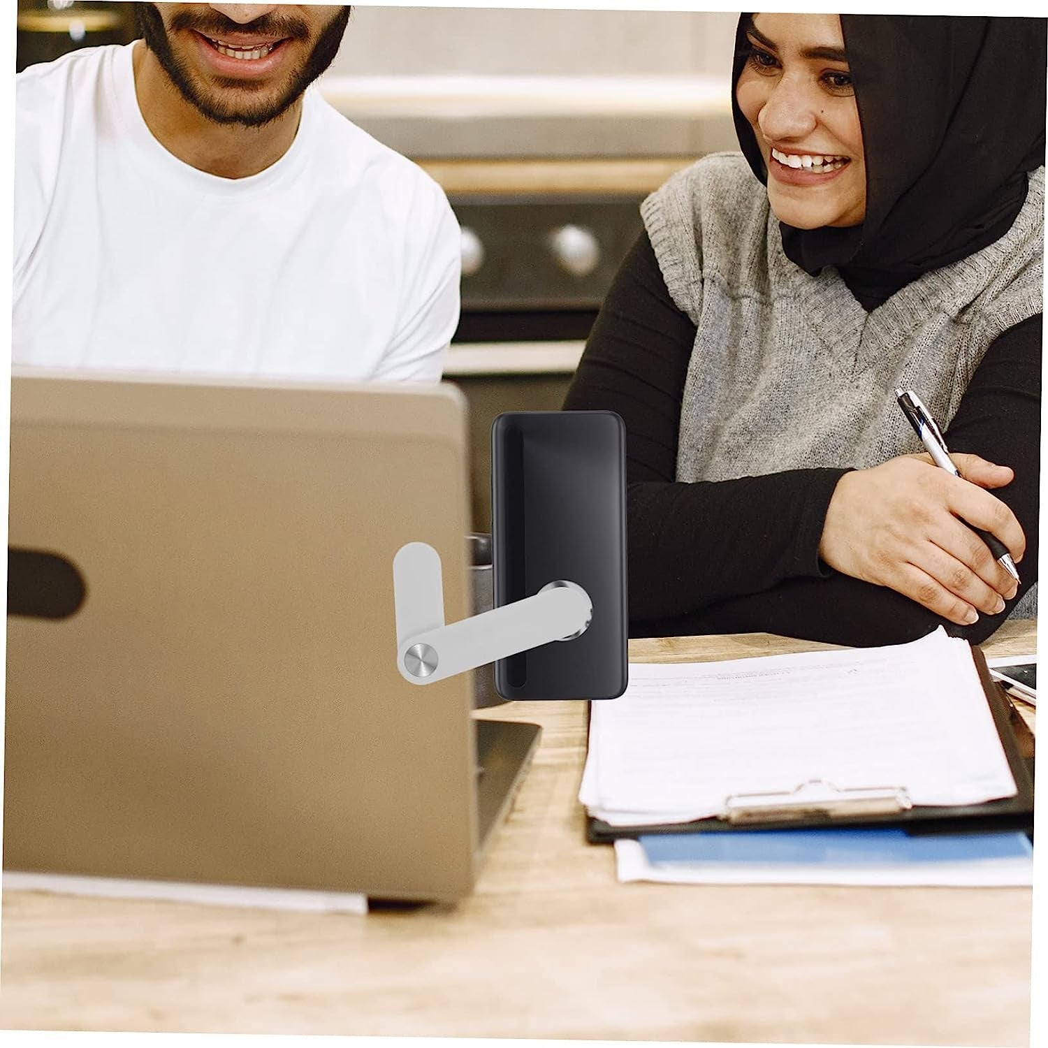 Baluue Screen Phone Holder Portable Phone Stand Portable Monitor Stand Hands Free Phone Holder Phone Holder for Laptop Phone Mount for Monitor Magnetic Cell Phone Mount Small Stand White  Baluue   