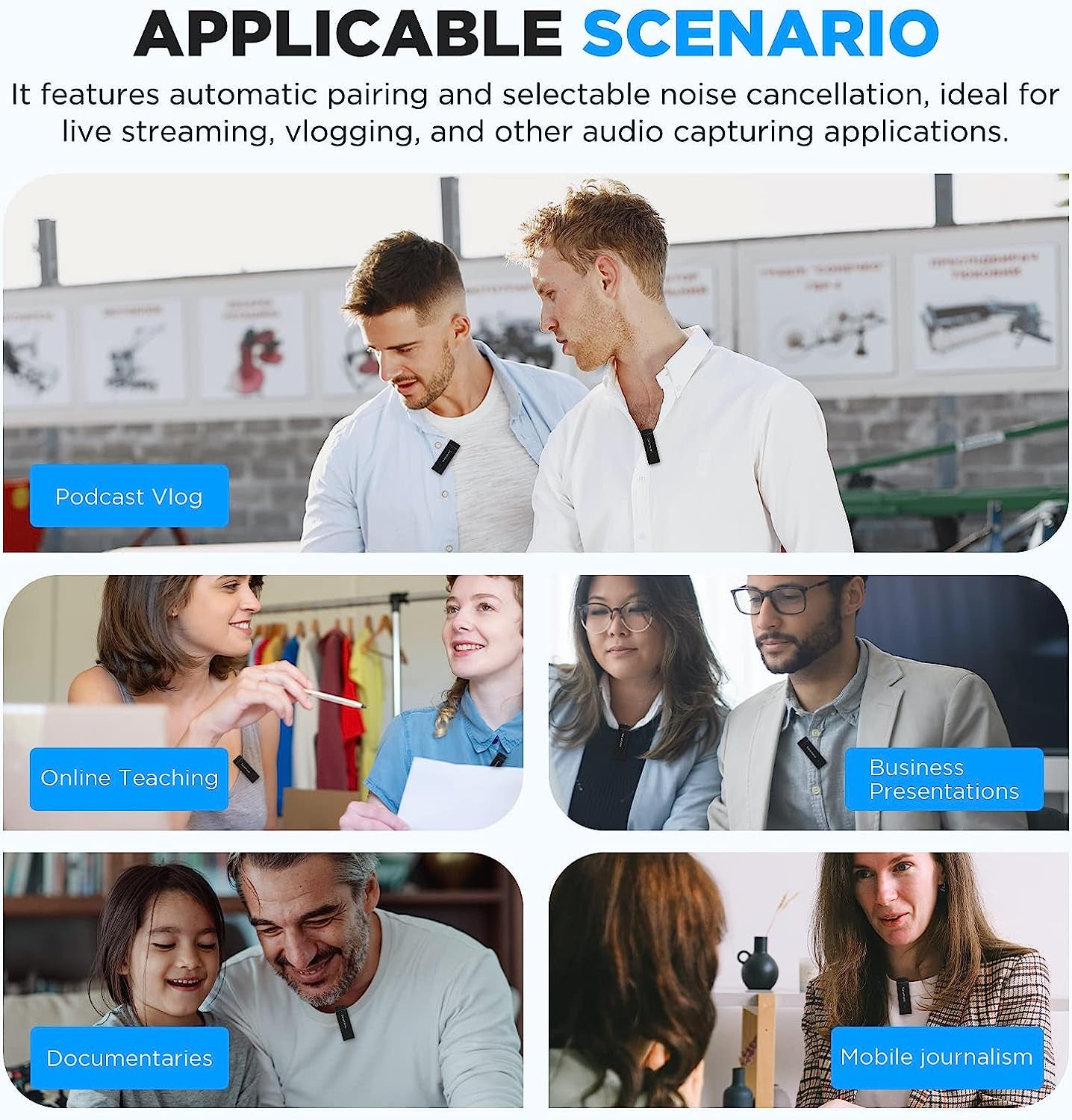 Saramonic Wireless Lavalier Microphone for Iphone Ipad 2.4Ghz Clip on Lapel Condenser Mic Plug and Play Mini for Interview Streaming Recording Video Podcast Vlog Youtube Sr-Blink Go-D2 (TX+TX+RX)  Saramonic   