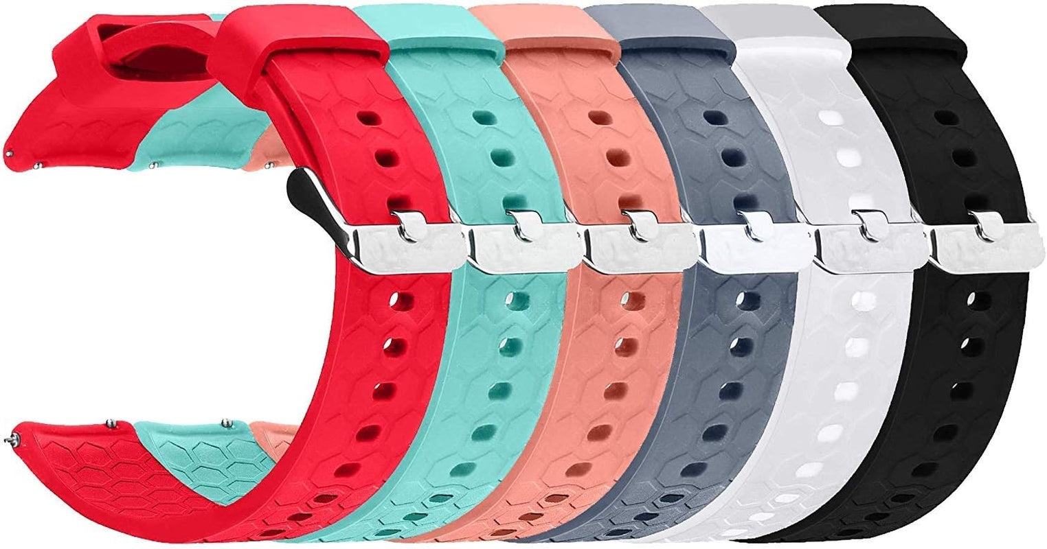6Pcs 20Mm Silicone Bands Straps Compatible with Amazfit Bip/Bip Lite/Bip U/Bip S/Amazfit GTS 2/GTS 2E/Gts 2 Mini/Amazfit GTS 3/Gts/Amazfit GTR 42Mm Smartwatch  ECSEM   