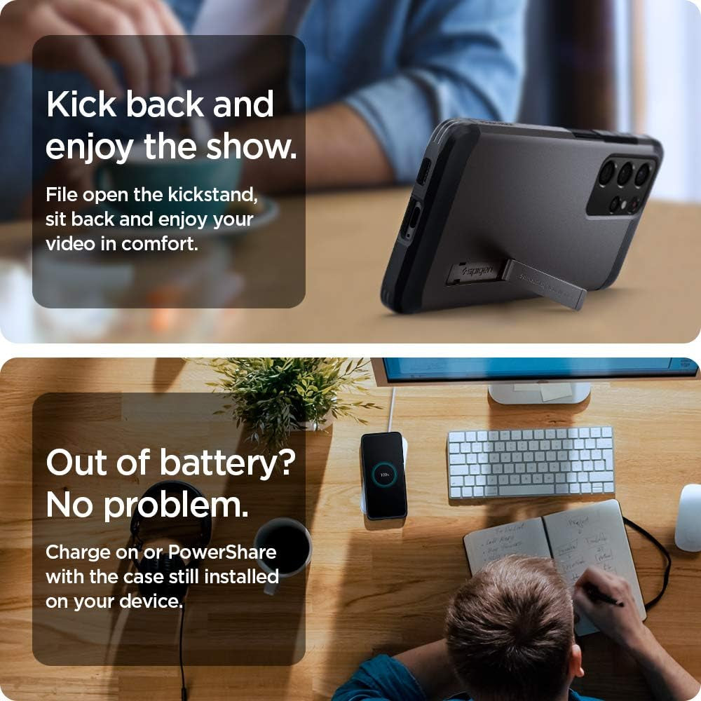 Spigen Tough Armor [Extreme Protection Tech] Designed for Galaxy S21 Ultra Case (2021) - Gunmetal  Spigen   