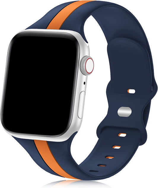 Designer Sport Band Compatible with Apple Watch Iwatch Bands 38Mm 40Mm 41Mm 42Mm 44Mm 45Mm 49Mm Men Women, Soft Silicone Strap Wristbands for Apple Watch Series 8/7/6/5/4/3/2/1/Se/Ultra  seizehe   