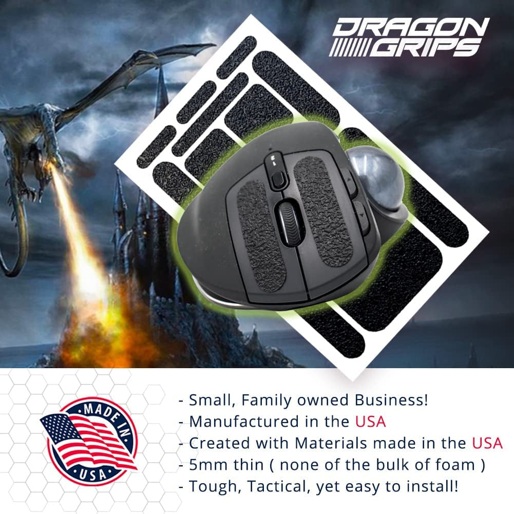 Dragon Grips Grip Tape Cell Phone Grip Stickers Mouse Grip Tape. Black 13 Pc Multi-Purpose Set Rubberized Grip Stickers. Rubber Grip Adhesive Strips for Phone, Laptop, Ipad, Iphone, Tablets & Gaming  Dragon Grips   