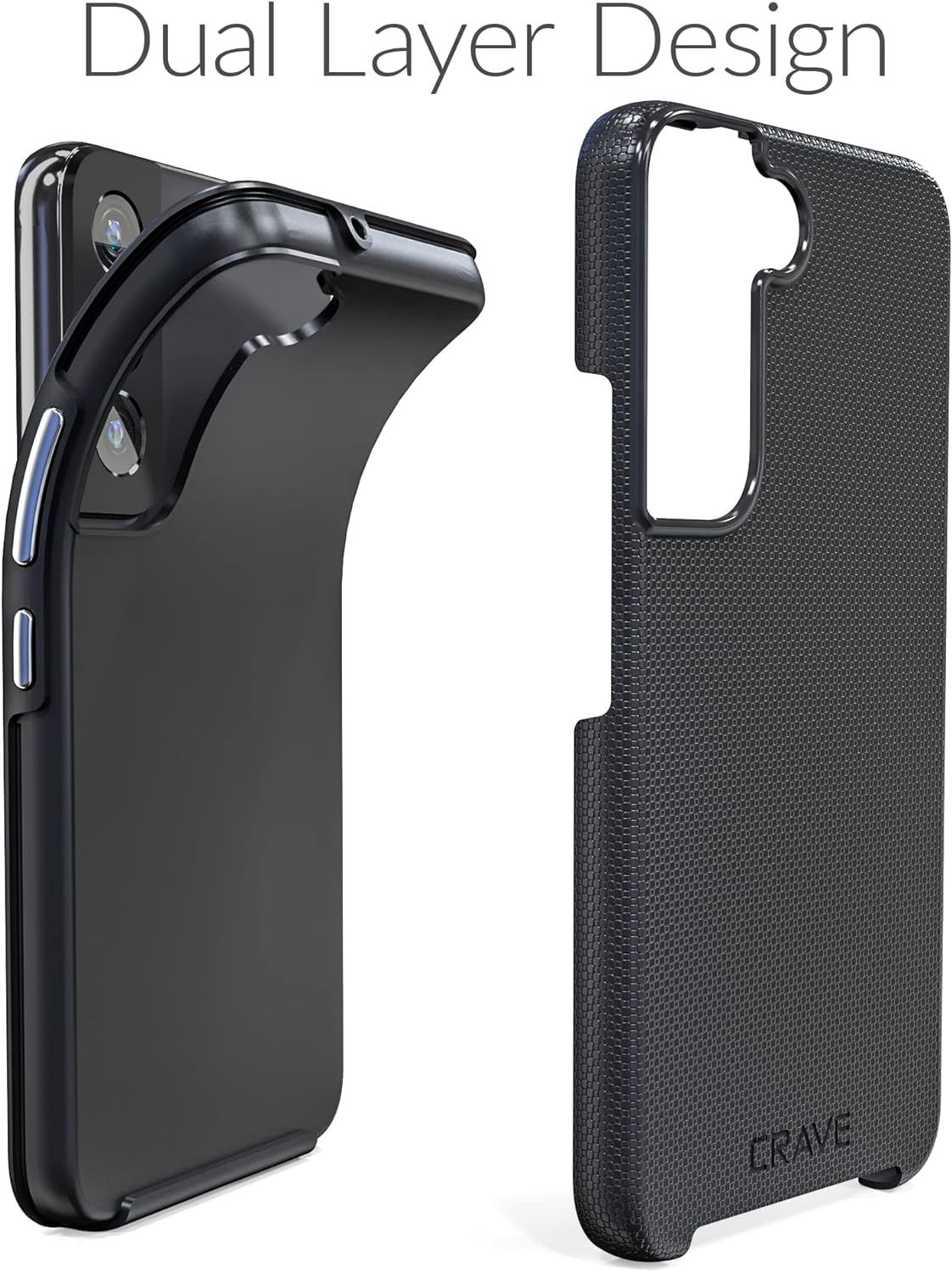 Crave Dual Guard for Samsung Galaxy S22 Case, Shockproof Protection Dual Layer Case for Samsung Galaxy S22 5G - Black  Crave   