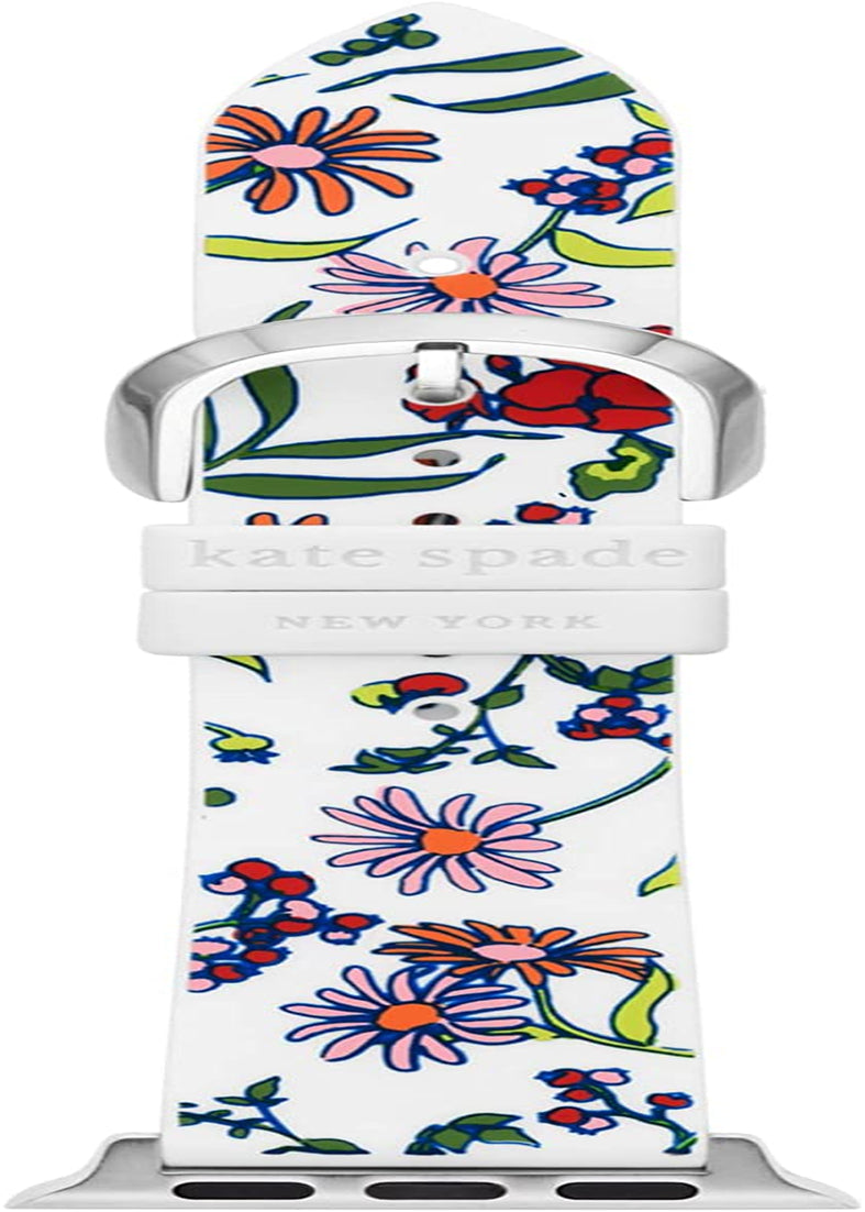 Kate Spade New York Interchangeable Silicone Band Compatible with Your 38/40Mm Apple Watch- Straps for Apple Watch Series 8/7/6/5/4/3/2/1/SE  kate spade new york Purple Floral  