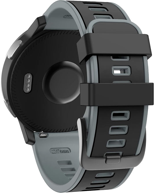 ISABAKE Bands for Compatible with Garmin Vivoactive 4/ Samsung Galaxy Watch 46Mm, 22Mm Silicone Band for Ticwatch Pro S2//E2/Venu 2/Samsung Gear S3 Classic/Samsung Gear S3 Frontier/ Huawei GT Smartwatch  Isabake   