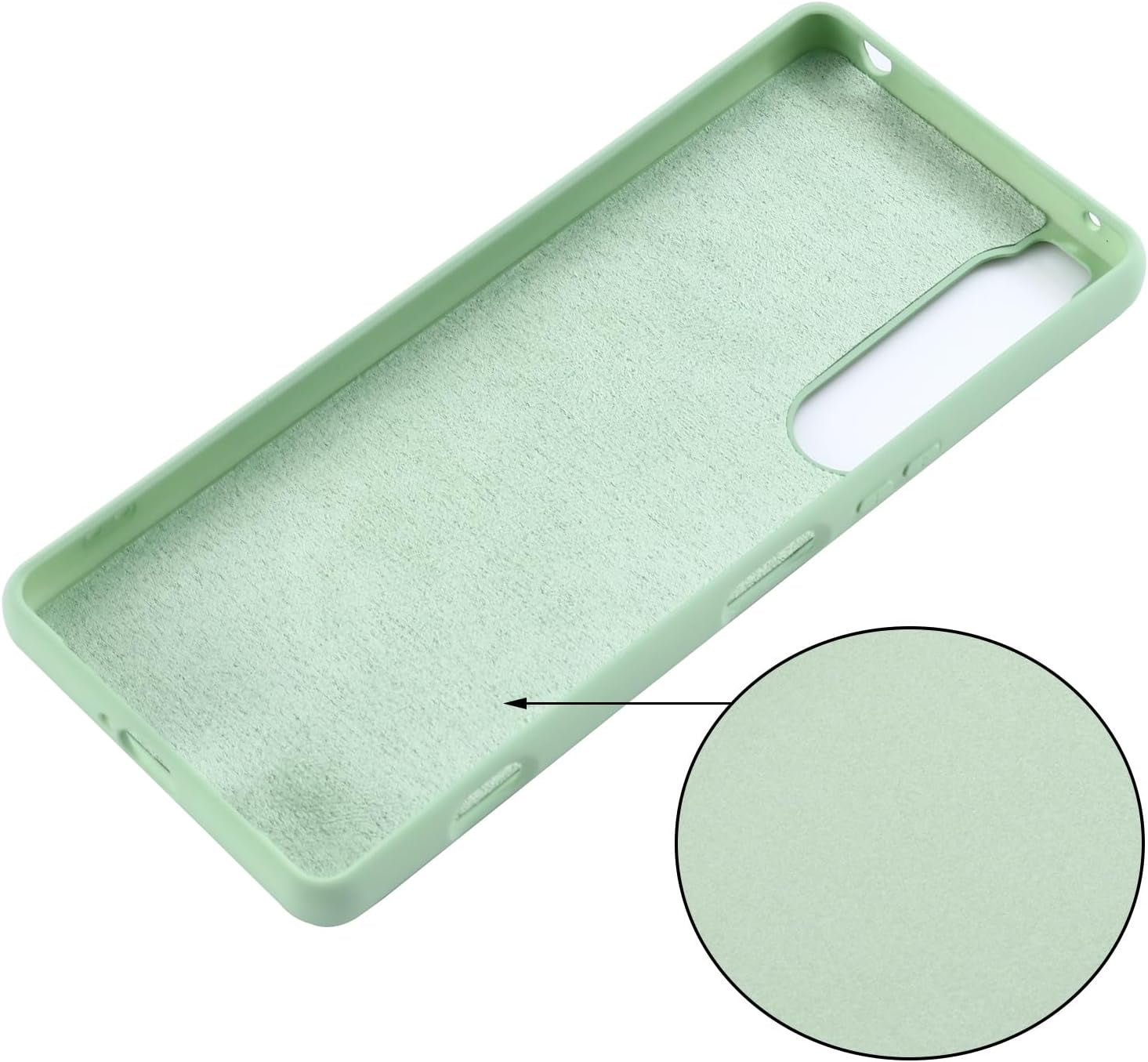 Case for Sony Xperia 1 IV, Liquid Silicone Protective Phone Case for Sony Xperia 1 IV with Silicone Lanyard, Slim Thin Soft Shockproof Cover for Sony Xperia 1 IV Silicone Case Green  Generic   