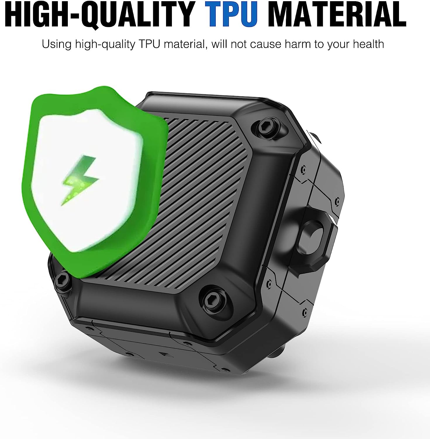 Valkit Compatible Samsung Galaxy Buds 2 Pro Case/Galaxy Buds Pro/2/Live Case Cover, Cool Military Full Body Shockproof Case with Keychain for Men Women Samsung Earbuds Protective Skin, Black  VKT   