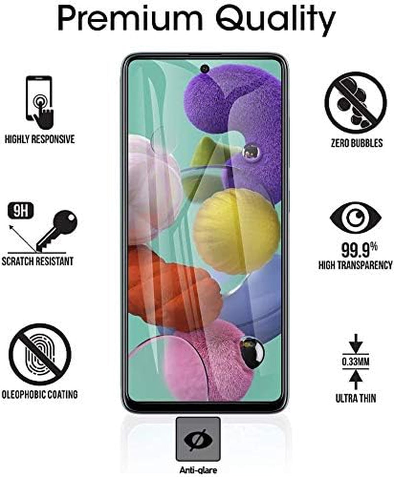 [2 Pack] for Samsung Galaxy S20 FE / A51 / A52 Privacy Screen Protector, Amzsuker Anti-Spy 9H Hardness Tempered Glass Screen Protector for Galaxy A51 A52 (4G/5G) S20 FE 6.5”, Anti-Scratch, Bubble Free, Case Friendly (Black)  SUKER   