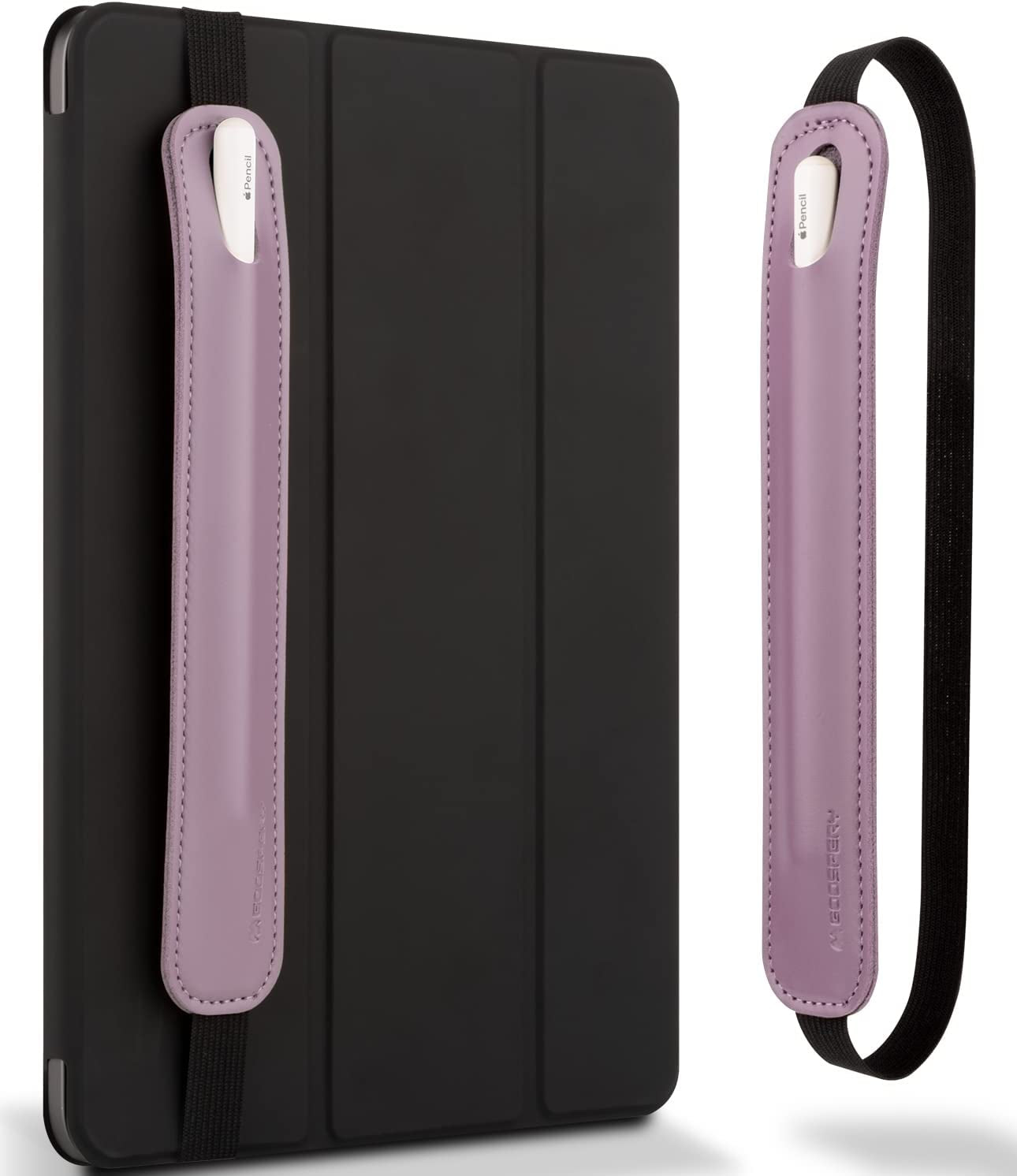 Goospery Pencil Holder Compatible with Apple Pencil Case(1St & 2Nd Generation)Stylus Pen Sleeve PU Leather Accessories Elastic Band for All Tablets Including Ipad Pro 12.9 11 Inch Air 4Th - Dark Grey  GOOSPERY Lavender  