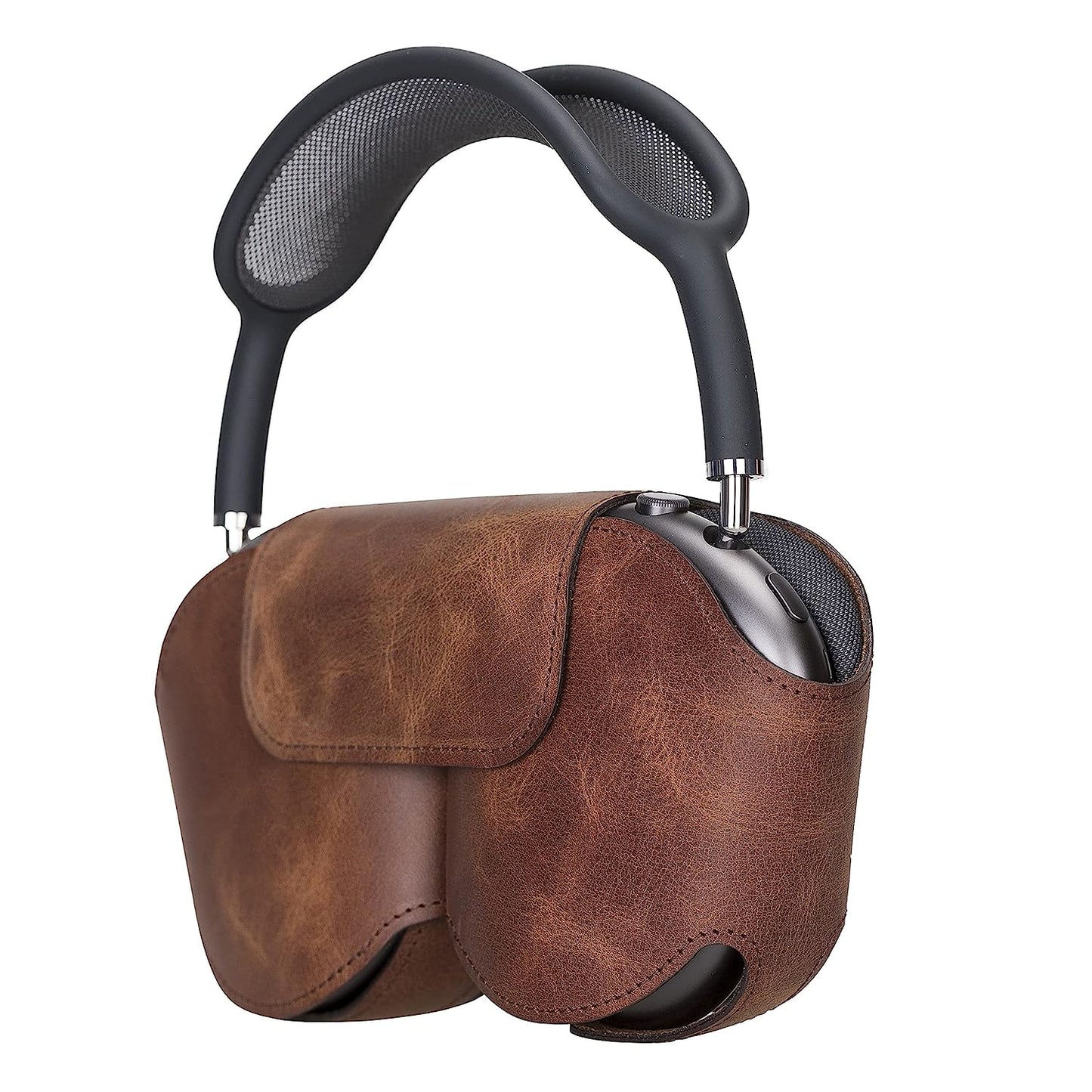 HARDISTON Airpods Max Case, Genuine Leather Handmade, Protective Premium Leather Ear Cup Covers, Soft-Slim Travel Carrying Case, Compatible for Airpods Max (Brown)  HARDISTON   