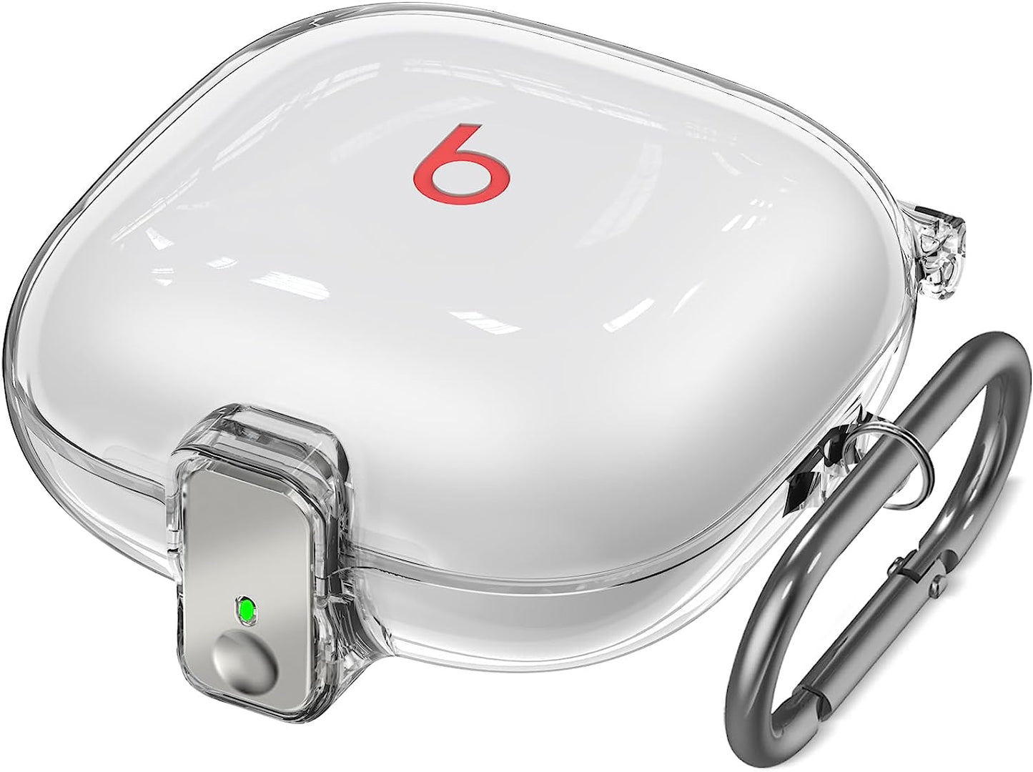 Inesore Beats Fit Pro Case with Safety Lock,Clear Case for Apple Beats Fit Pro 2021,Beats Fit Pro Accessories with Anti-Lost Keychain/Silicone Wrist Strap(Clear)  Inesore   