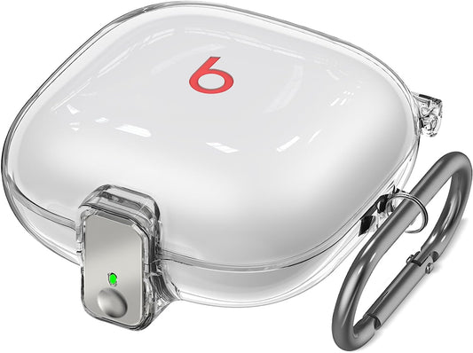 Inesore Beats Fit Pro Case with Safety Lock,Clear Case for Apple Beats Fit Pro 2021,Beats Fit Pro Accessories with Anti-Lost Keychain/Silicone Wrist Strap(Clear)  Inesore   