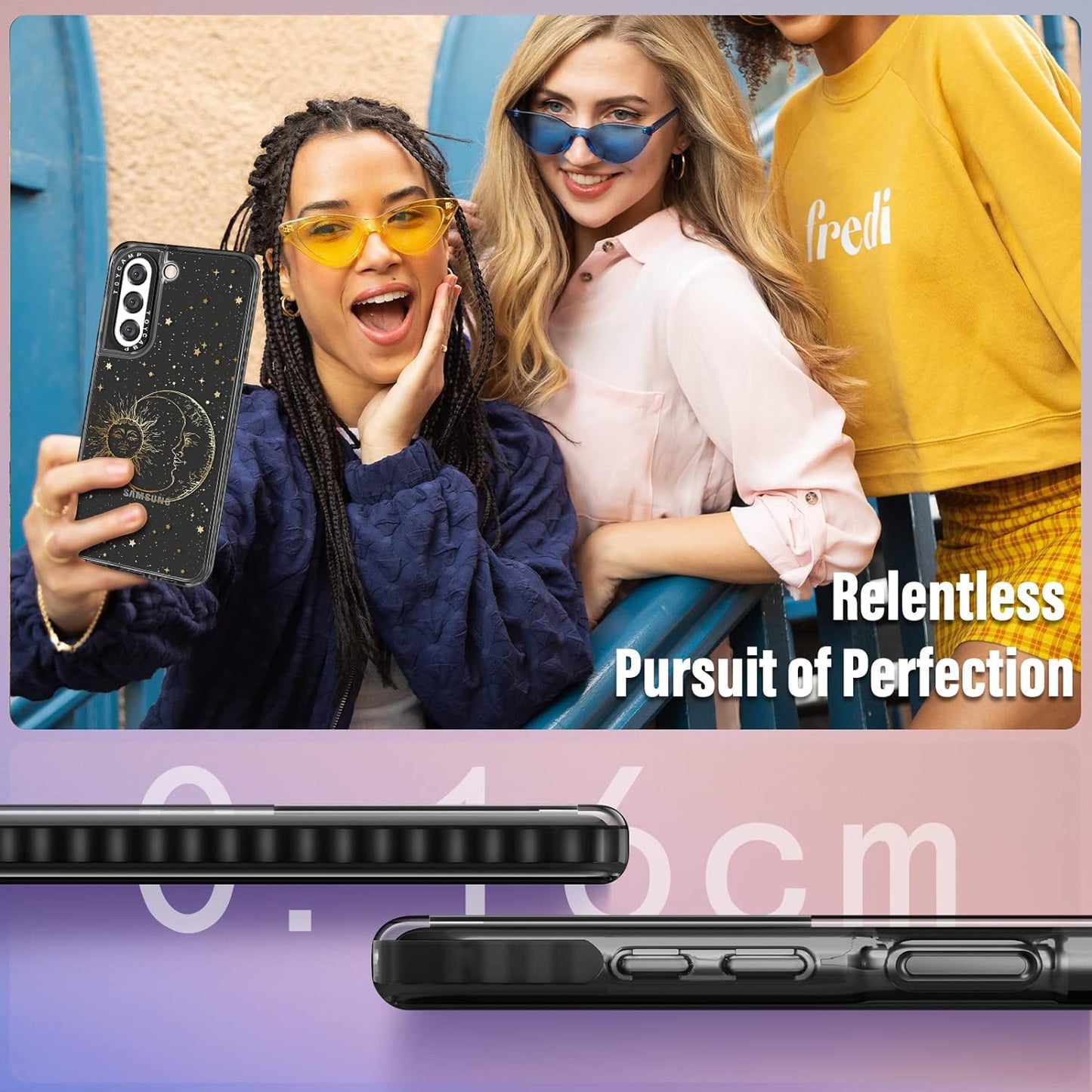 Toycamp for Samsung Galaxy S21 plus Case, Cute Funny Sun Moon Star Design for Women Girls Boys Teens for Galaxy S21 plus Cases, Cute Cartoon Sun Moon Star Print Cover for S21 plus Case 5G, 6.7''  Toycamp   