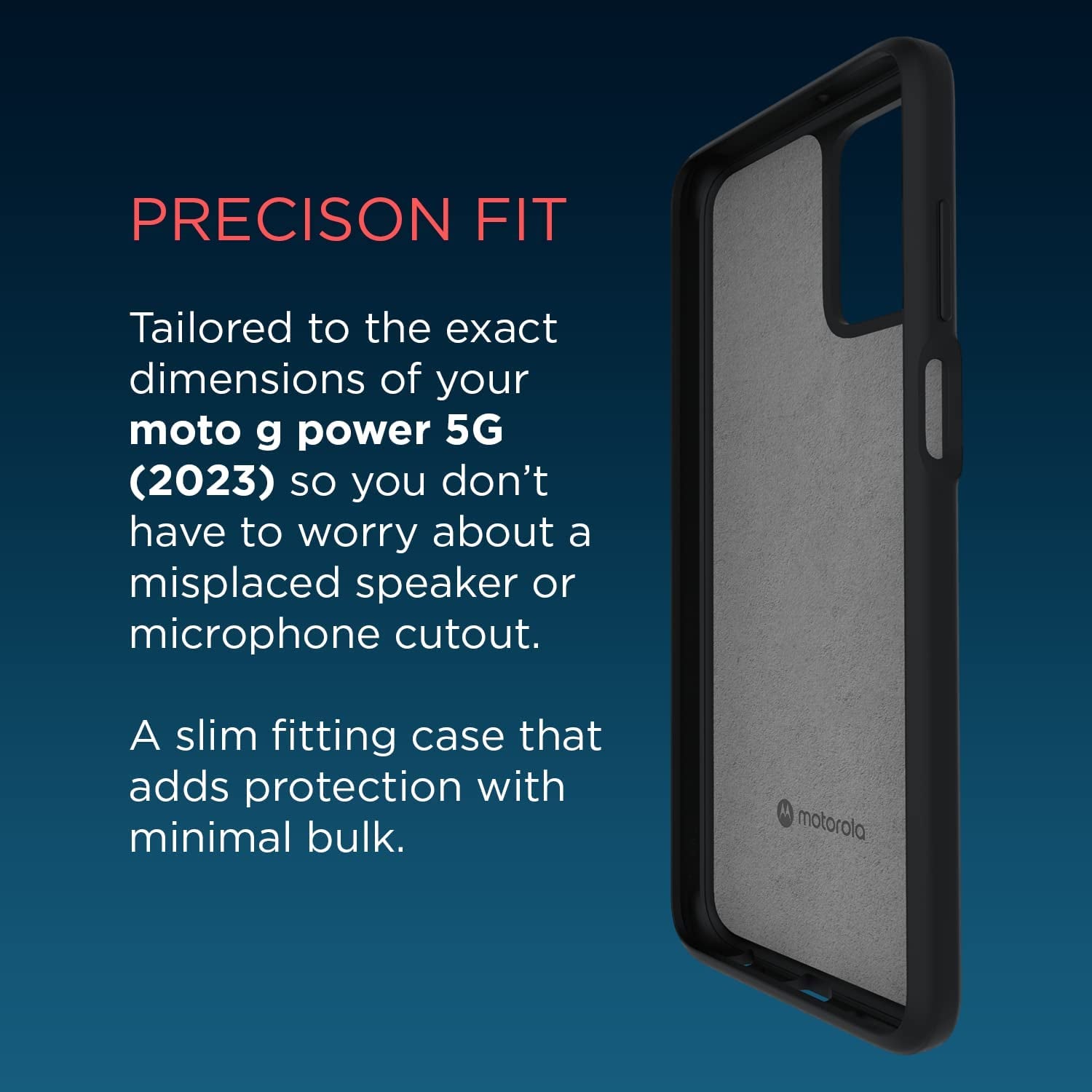 Motorola Moto G Power 5G (2023) Protective Case- Black - Precision Fit Shock Absorbing Cases for Enhanced Phone Grip, Style, Drop Protection for Your Moto G Power 5G 2023  Salom America Company   
