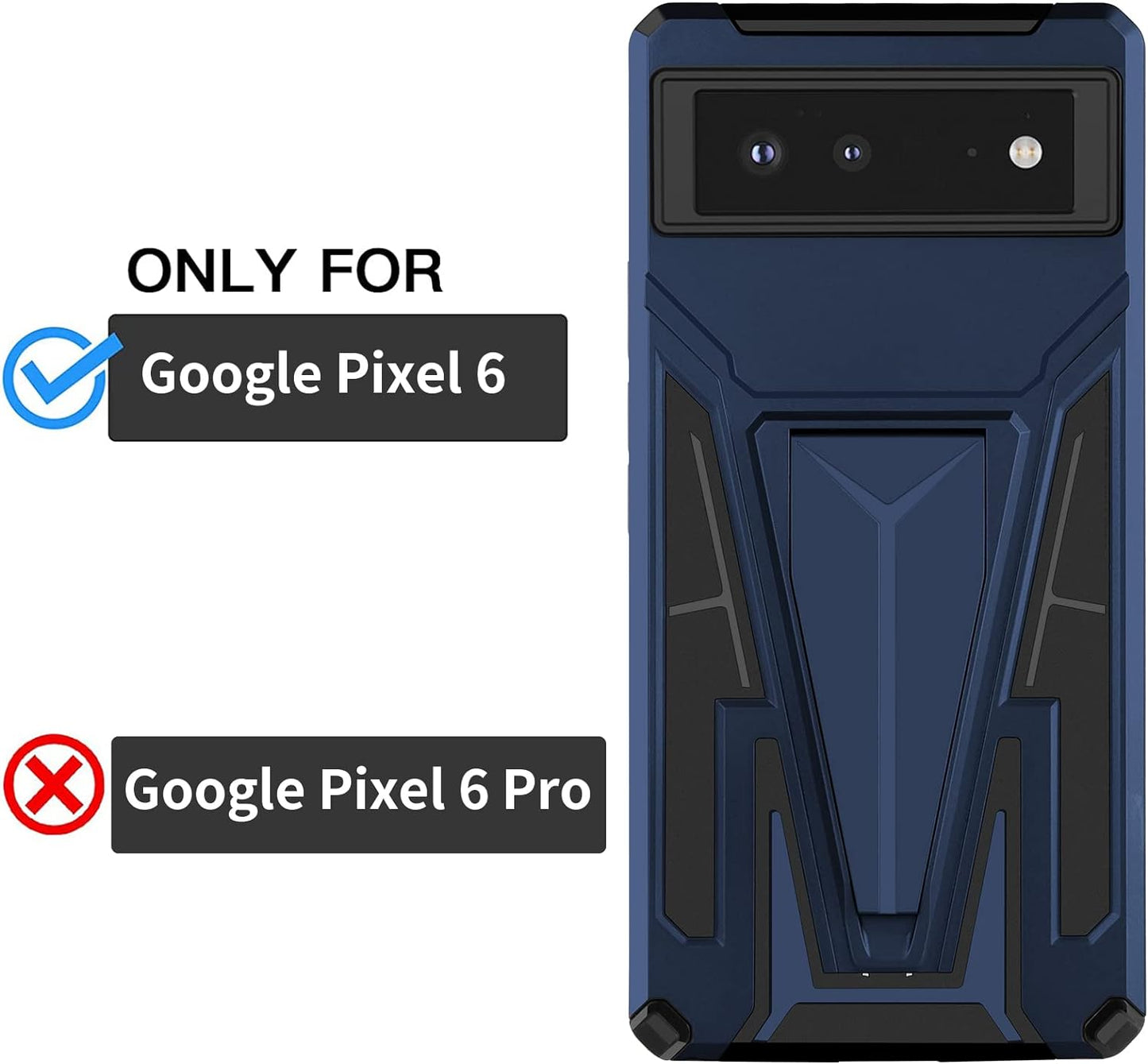 Aicase Compatible with Google Pixel 6 Case (2021) Kickstand with Car Magnetic Heavy Duty Military Grade Protection Shockproof Protective Cover for Google Pixel 6  AICase   