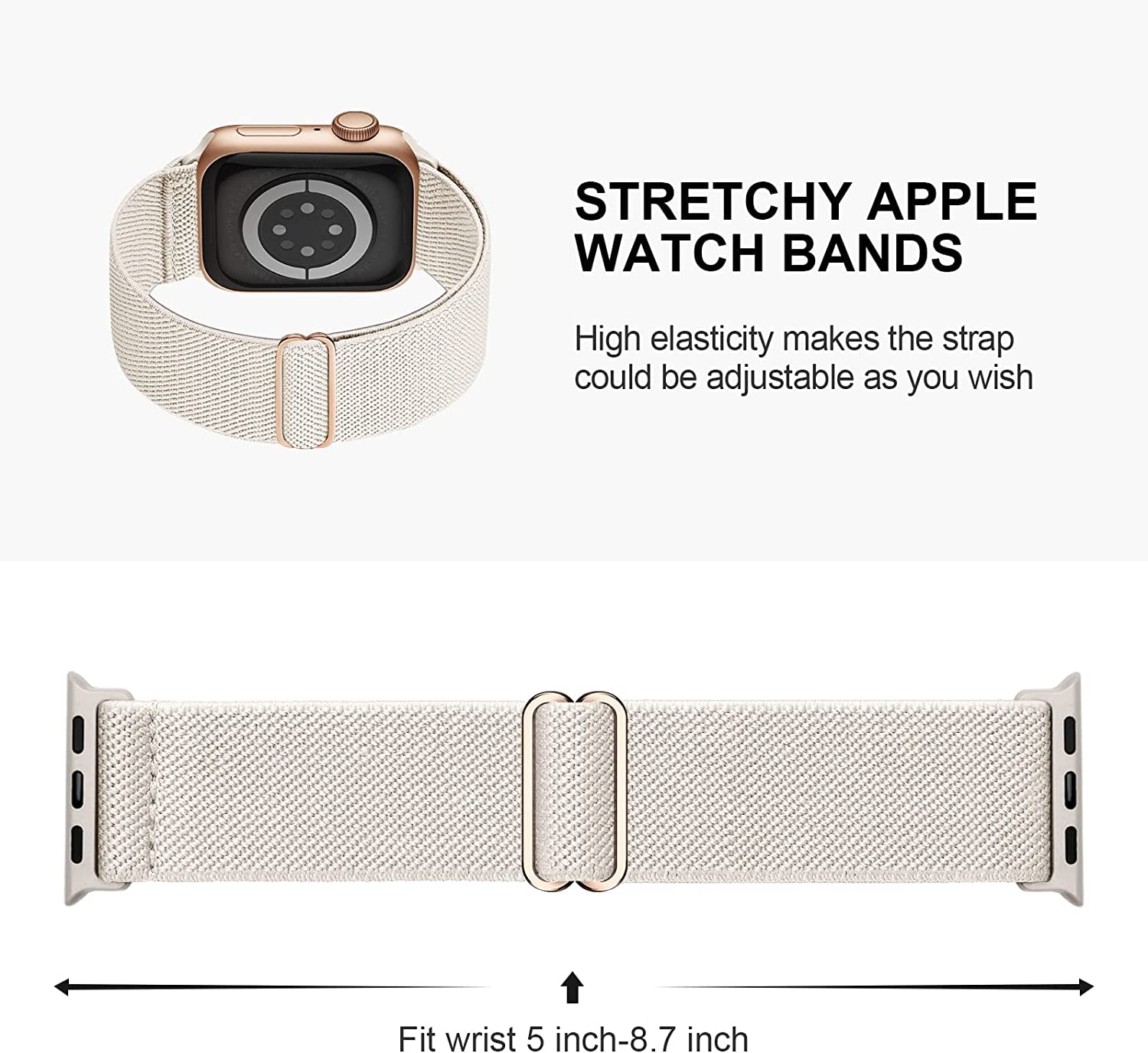 8 Pack Stretchy Nylon Bands Compatible with Apple Watch Band 38Mm 40Mm 41Mm 42Mm 44Mm 45Mm 49Mm, Women Men Adjustable Solo Loop Elastic Sport Wristbands Strap for Iwatch Series 8 7 6 SE 5 4 3 Ultra  Viccoky   