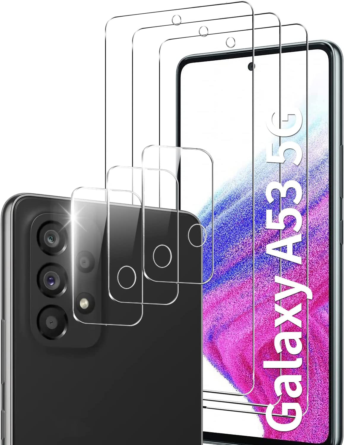 [2+2 Pack] Samsung Galaxy S23 Ultra Privacy Screen Protector and Camera Lens Protector, 9H Tempered Glass, anti Spy, anti Scratch, Bubble Free, Screen Protector for Samsung Galaxy S23 Ultra (6.8 Inch)  Corefyco Direct Galaxy A53  