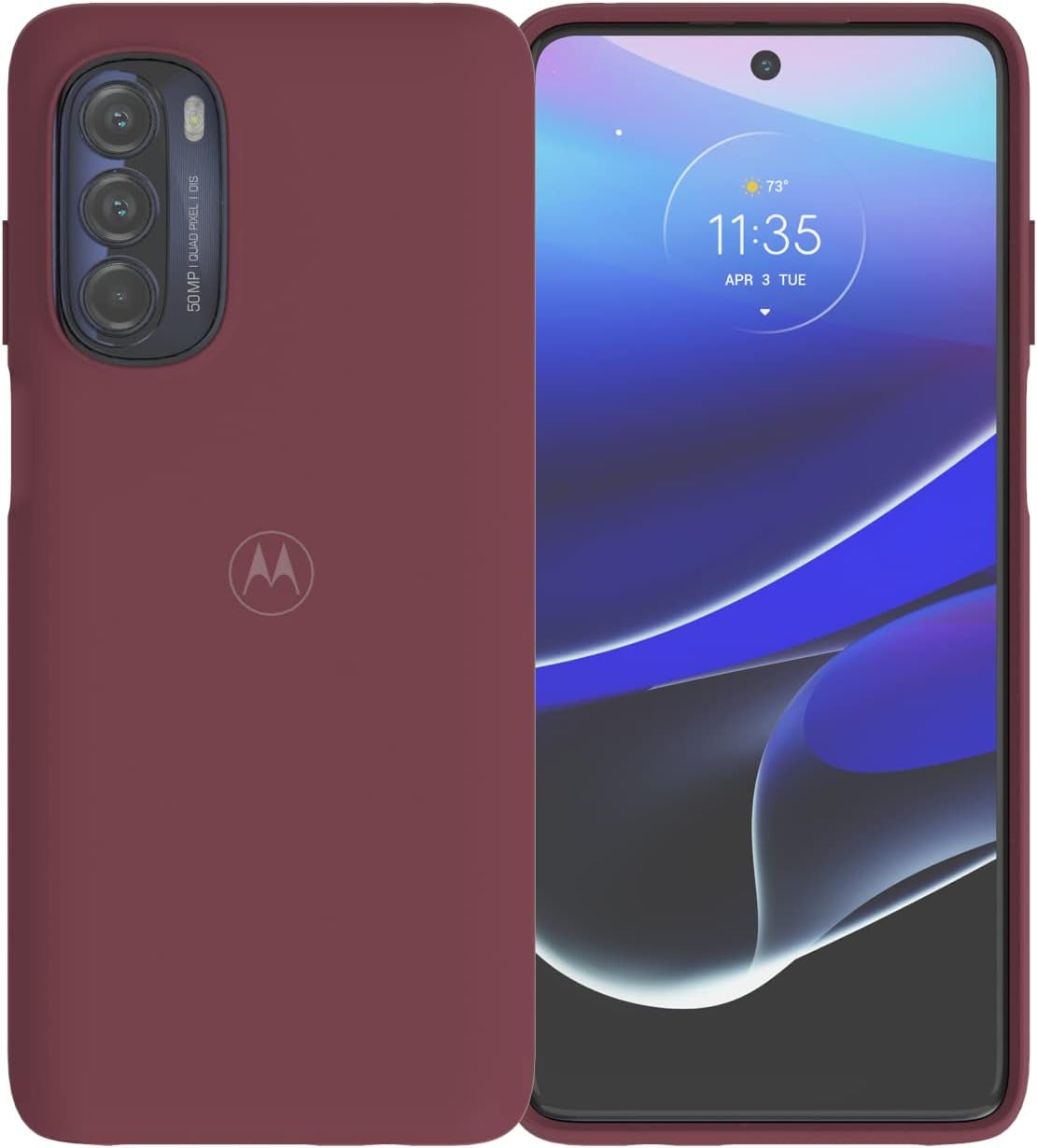 Motorola Moto G Stylus 5G (2022) Marsala Red Protective Case - Slim Fit, Shock Absorbing, Camera Protector  Salom America Company   