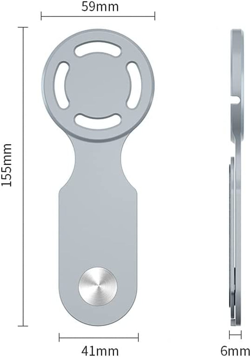 2PCS Adjustable Laptop Phone Holder, Laptop Side Mount Clip, Computer Monitor Expansion Bracket, Foldable Magnetic Wireless Charger Holder for Iphone12/13/14 Series Magsafe with 3M Adhesive.Black+Grey  4every   