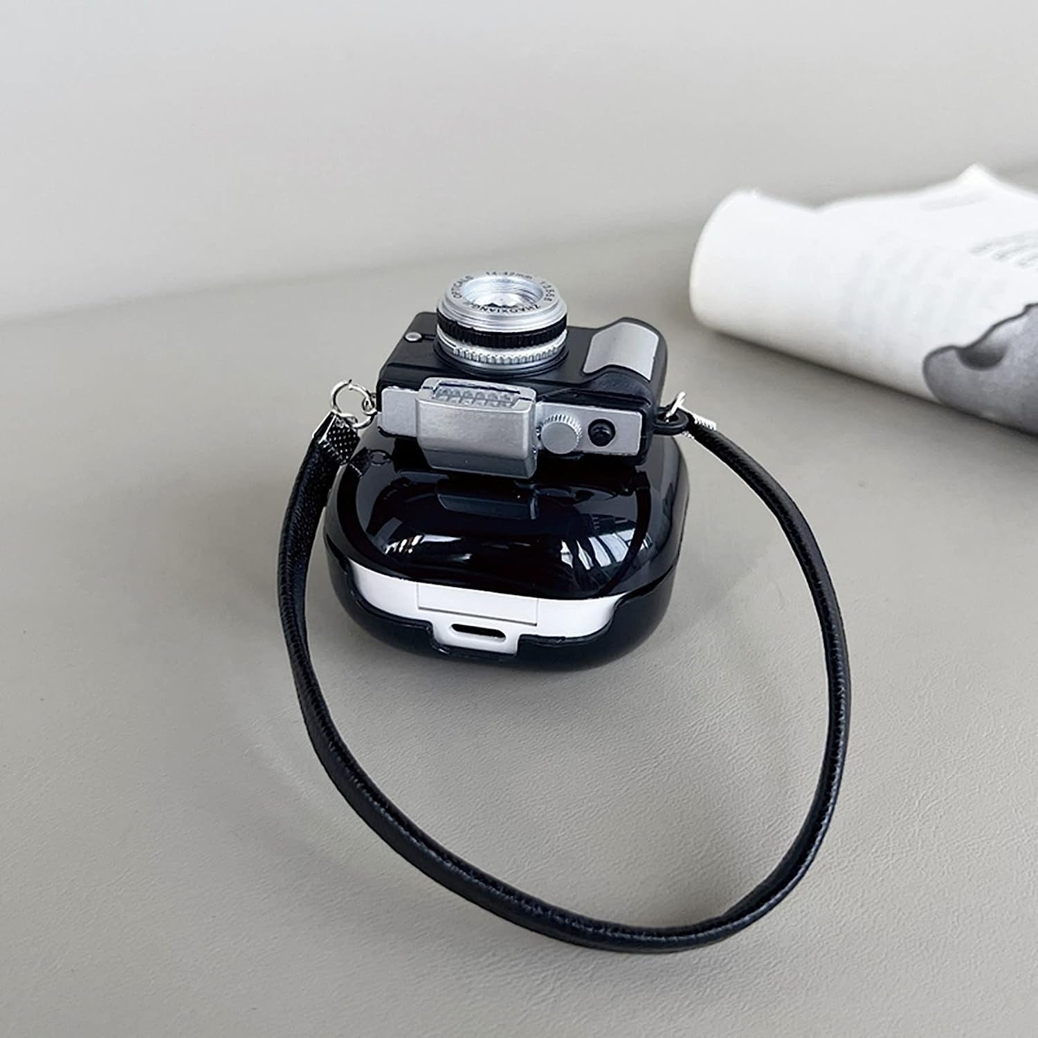 Compatible with Samsung Galaxy Buds2 Pro(2022)/Galaxy Buds Live/Galaxy Buds Pro/Galaxy Buds 2 Charging Box,3D Camera Can Light up Silicone Earphone Case with Keychain  AOLABOKY   