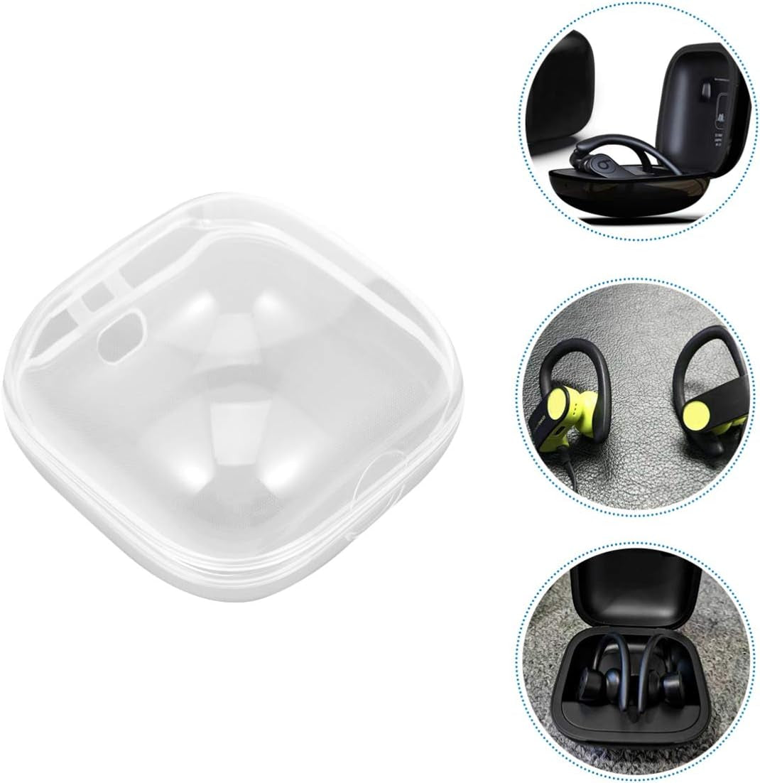 Earbuds Clear Case Earphone Case Cover Transparent Headphone Carrying Case Accessories Compatible for Powerbeats Pro Earbuds Case  Hemobllo   