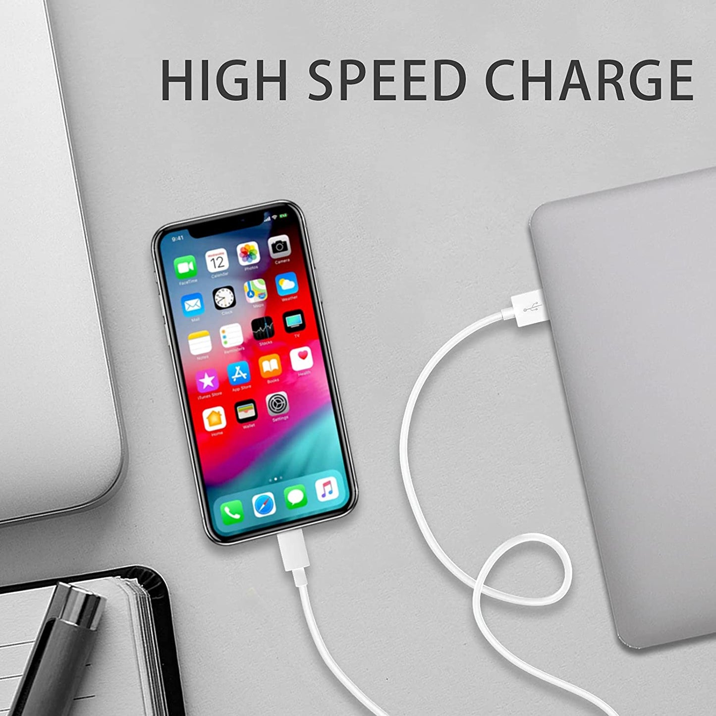 Plmuzsz (Apple Mfi Certified) Iphone Charger Cable, 3Pack Data Sync Charging Cords with 3Pack USB Wall Charger Travel Plug Adapter Compatible Iphone 12 Pro/11 Pro/Xs/Xr/X/8/8Plus and More  ZUQIETA   