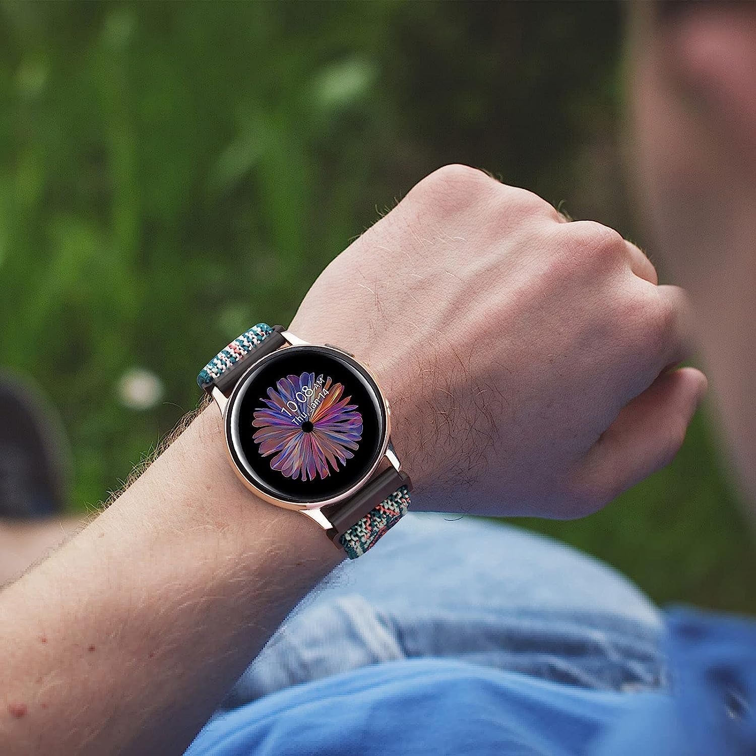 3 Pack Elastic Bands Compatible with Samsung Galaxy Watch 4 44Mm 40Mm, Samsung Galaxy Watch 4 Classic 46Mm 42Mm, 20Mm Adjustable Elastic Nylon Sport Stretchy Wristband for Women Men  Meliya   