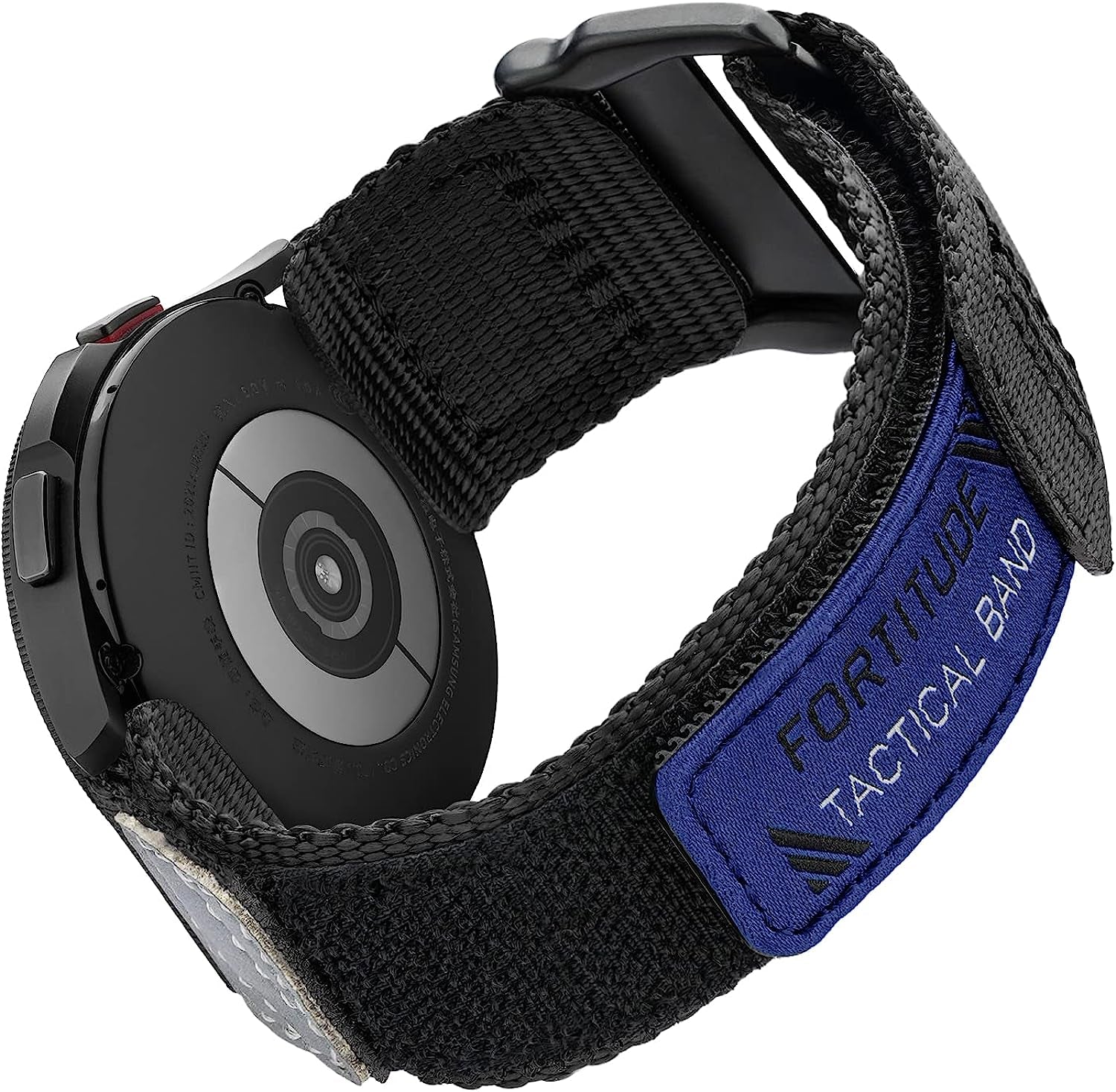 20Mm Quick Release Nylon Rugged Sports Watch Band for Men Compatible with Samsung Galaxy Watch 4/5 Band/Active 2 Watch Bands 40Mm 44Mm/Galaxy Watch 5 Pro Band 45Mm/Watch  41Mm/Watch 4 Classic 42Mm 46Mm Black/Navy Blue/Crimson Red/Pumpkin Orange/Army Green  Ritche Black-Navy Blue 20mm(8"-9.9") 