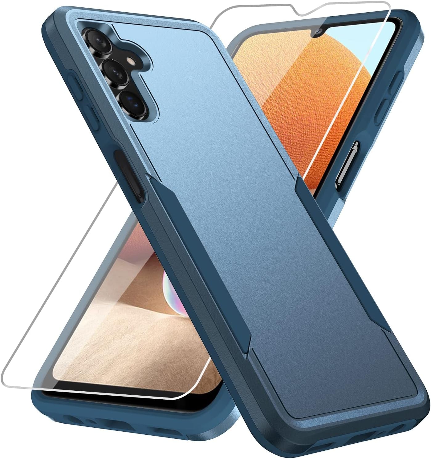 For Samsung Galaxy S21 plus Case, Galaxy S21 plus Case with HD Screen Protector [Military Grade Drop Tested] Heavy-Duty Tough Rugged Shockproof Protective Case for Samsung S21 Plus, Red  BOYOSS Blue  