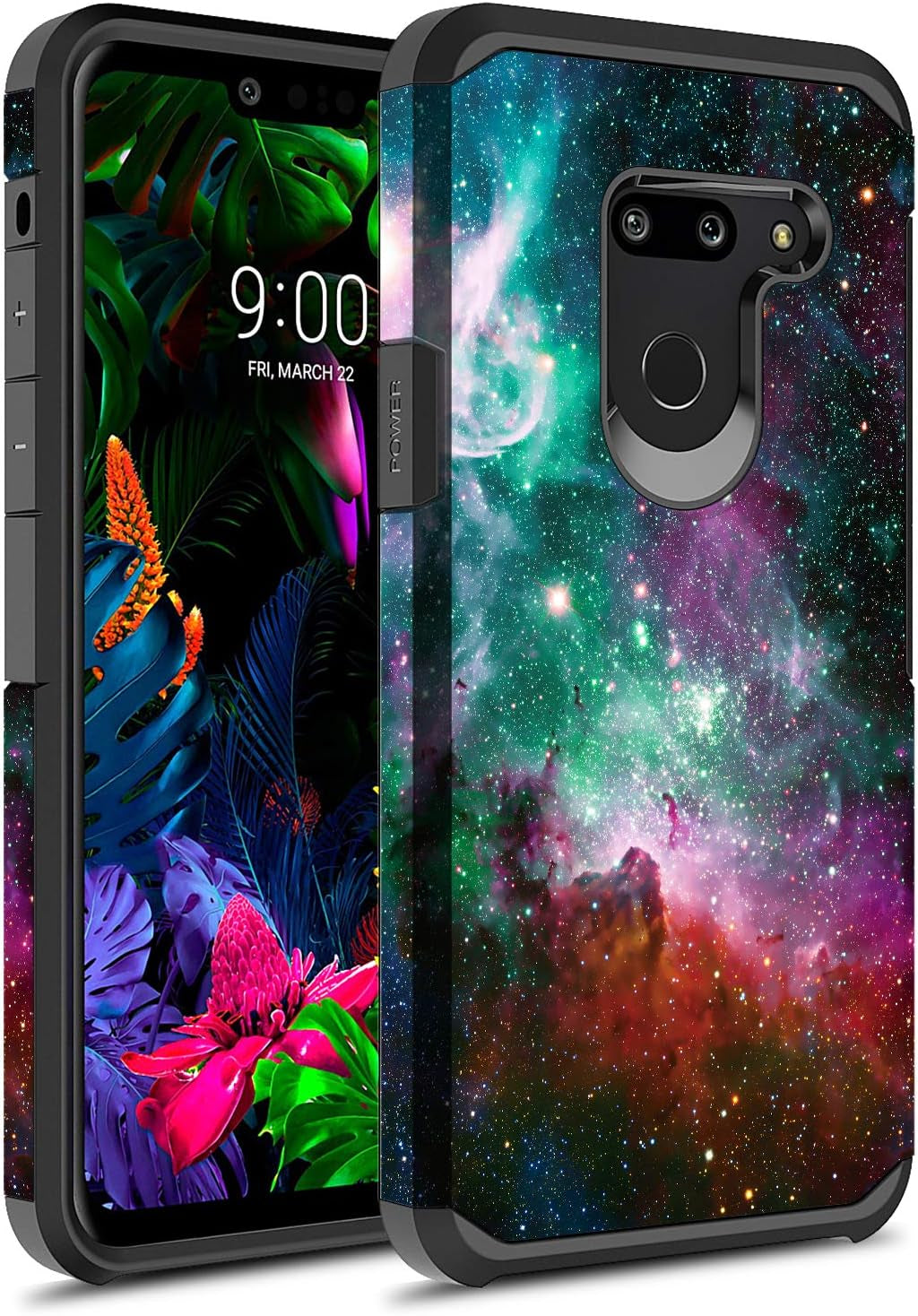 GORGCASE Phone Case Compatible for LG G8 Thinq Case, LG G8 2019 Slim Thin Fashion Design Classy Hard Pc TPU Bumper Cute Dual Layer Shock-Proof Man Girl Women Armor Drop Protective Cover Galaxy Star  GORGCASE   