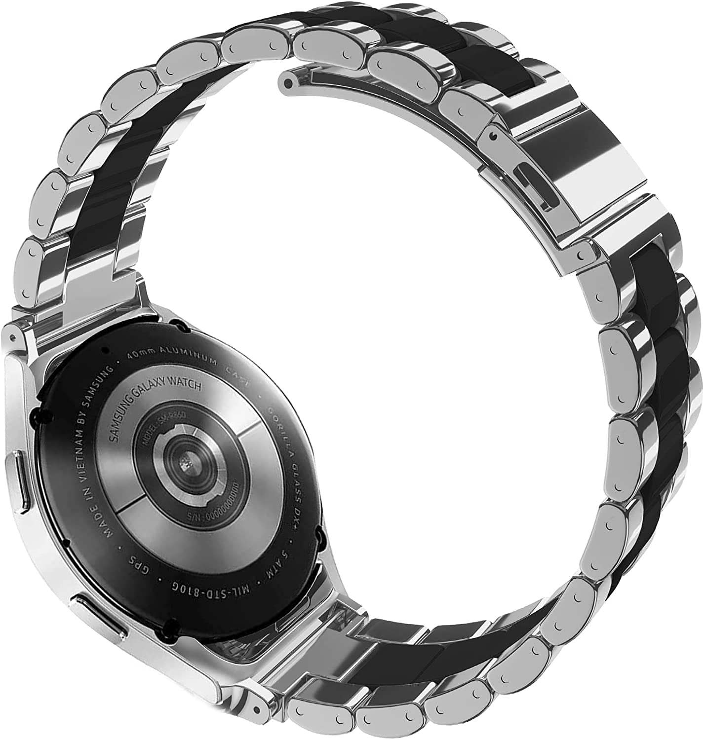 Oribox 20Mm Watch Bands Compatible for Watch Bands, Samsung Galaxy Watch Resin Pink Metal Wristband  ORIbox Resin Black For Other 22MM 