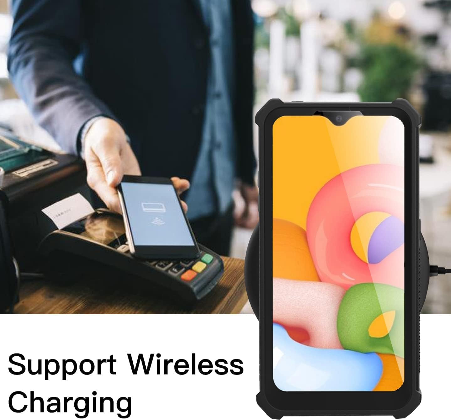 Asuwish Phone Case for LG G8 Thinq Cover Rugged Shockproof Hard Drop Proof Full Body Protective Heavy Duty Hybrid Dual Layer Cell Accessories LGG8 Thin Q G 8 LG8 G8Thinq Lgg8Thinq 8G Women Men Black  Asuwish   