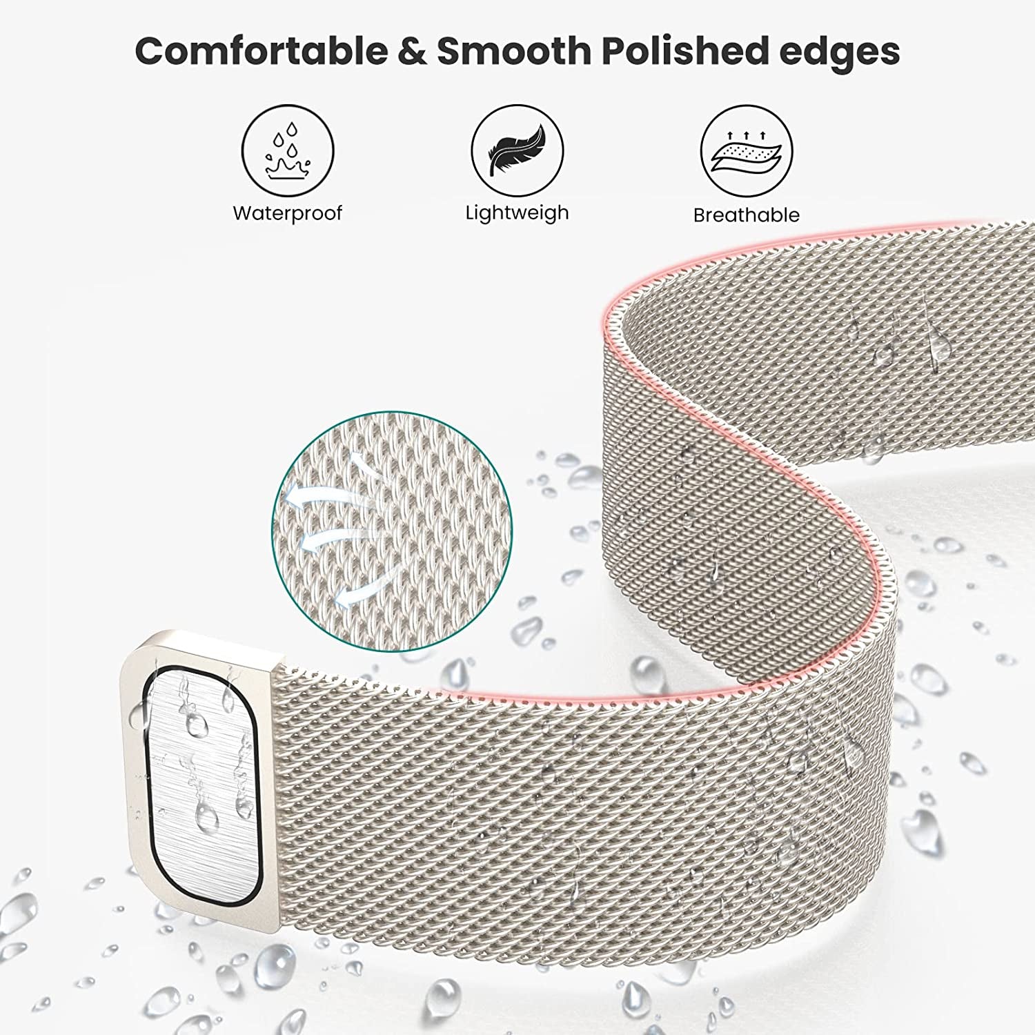 Merlion Magnetic Band for Apple Watch Band 41Mm 40Mm 38Mm 49Mm 45Mm 44Mm 42Mm for Women Men, Mesh Stainless Steel Dual Magnetic Clasp Strap for Iwatch Series 8 7 6 5 4 3 2 1 SE Ultra  Merlion   