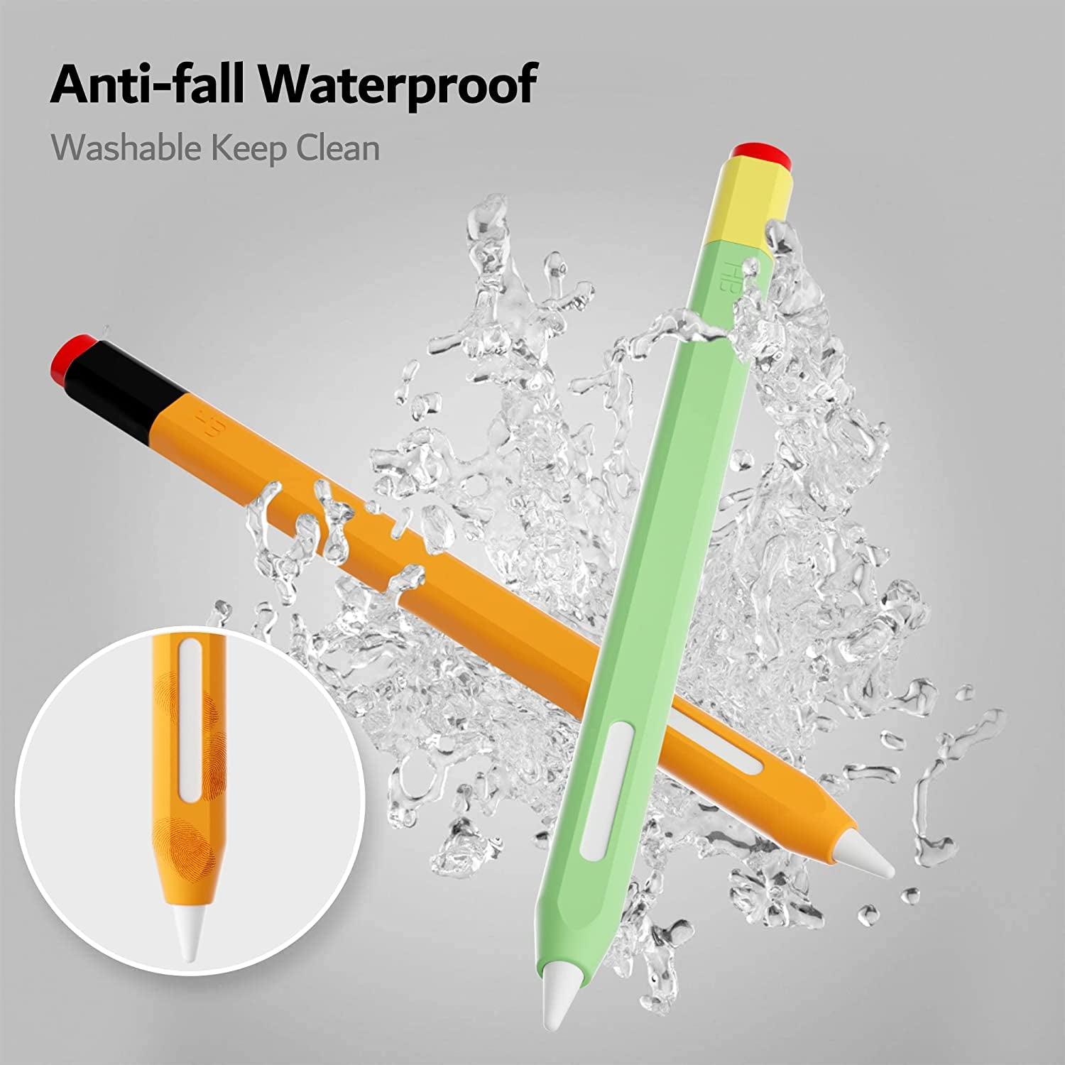 PZOZ Case Compatible with Apple Pencil 2Nd Generation Magnetic Pen Protector Silicone Sleeve Ipencil 2 Gen Grip Skin Holder Cover Accessories for Ipad Mini 6Th, Air 4Th 5Th, Pro 11 12.9 (Yellow)  PZOZ   