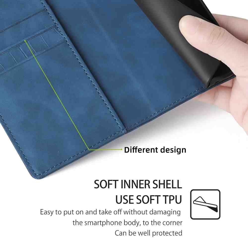 BANLEI2U Phone Cover Wallet Folio Case for LG G6, Premium PU Leather Slim Fit Cover for LG G6, Shock Resistant, Blue  BANLEI2U   