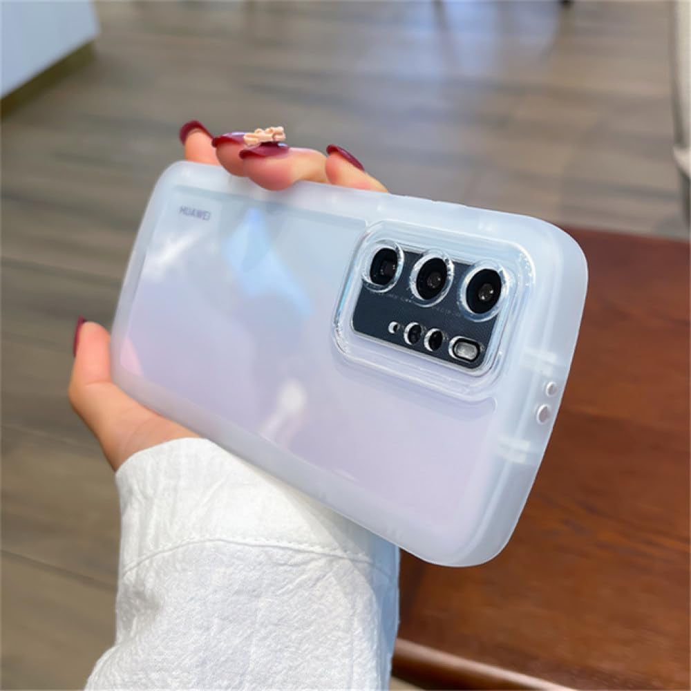 YOGISU Shockproof Clear Phone Case for Huawei P50 P40 Pro Lite P30 Mate 40 30 Nova 9 8 7 Camera Protection Cover,Pink,For Honor 70  YOGISU White For P40 