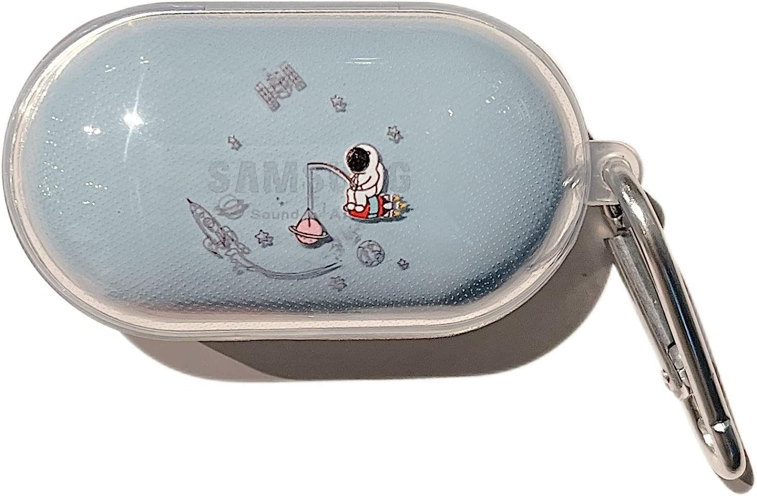 CASEVERSE Case for Samsung Galaxy Buds plus (2020) /Galaxy Buds (2019), Protective Hard Cover Skin with Keychain Carabiner Support Wireless Charging  CASEVERSE Astronaut 2  