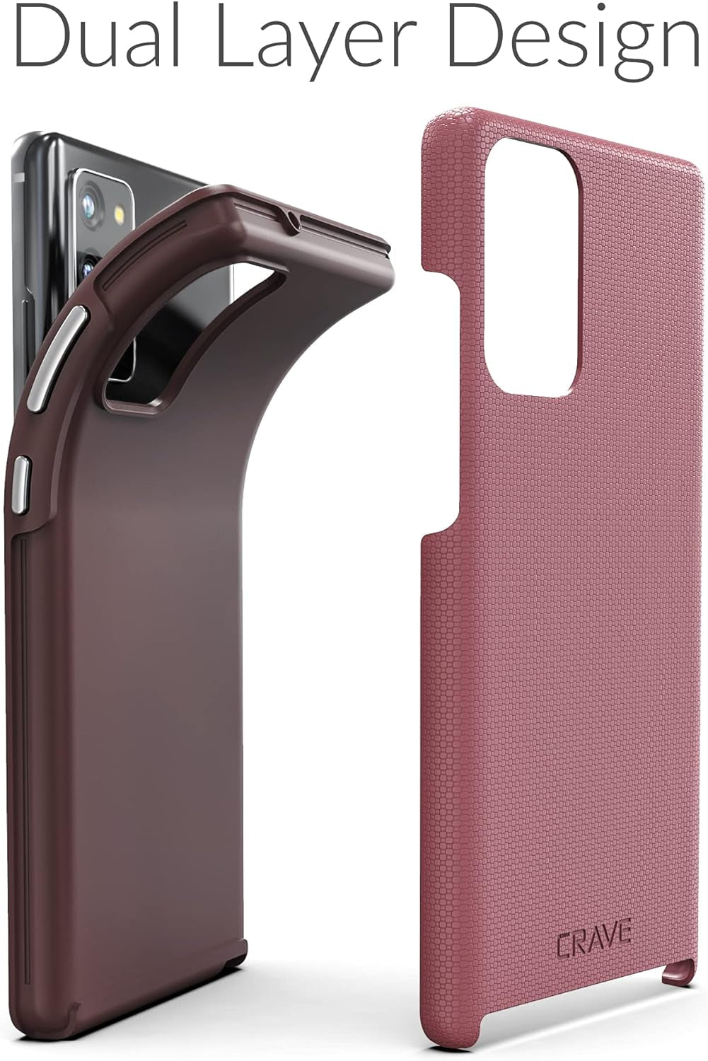 Crave Note 20 Case, Dual Guard Protection Series Case for Samsung Galaxy Note 20 - Berry  Crave   