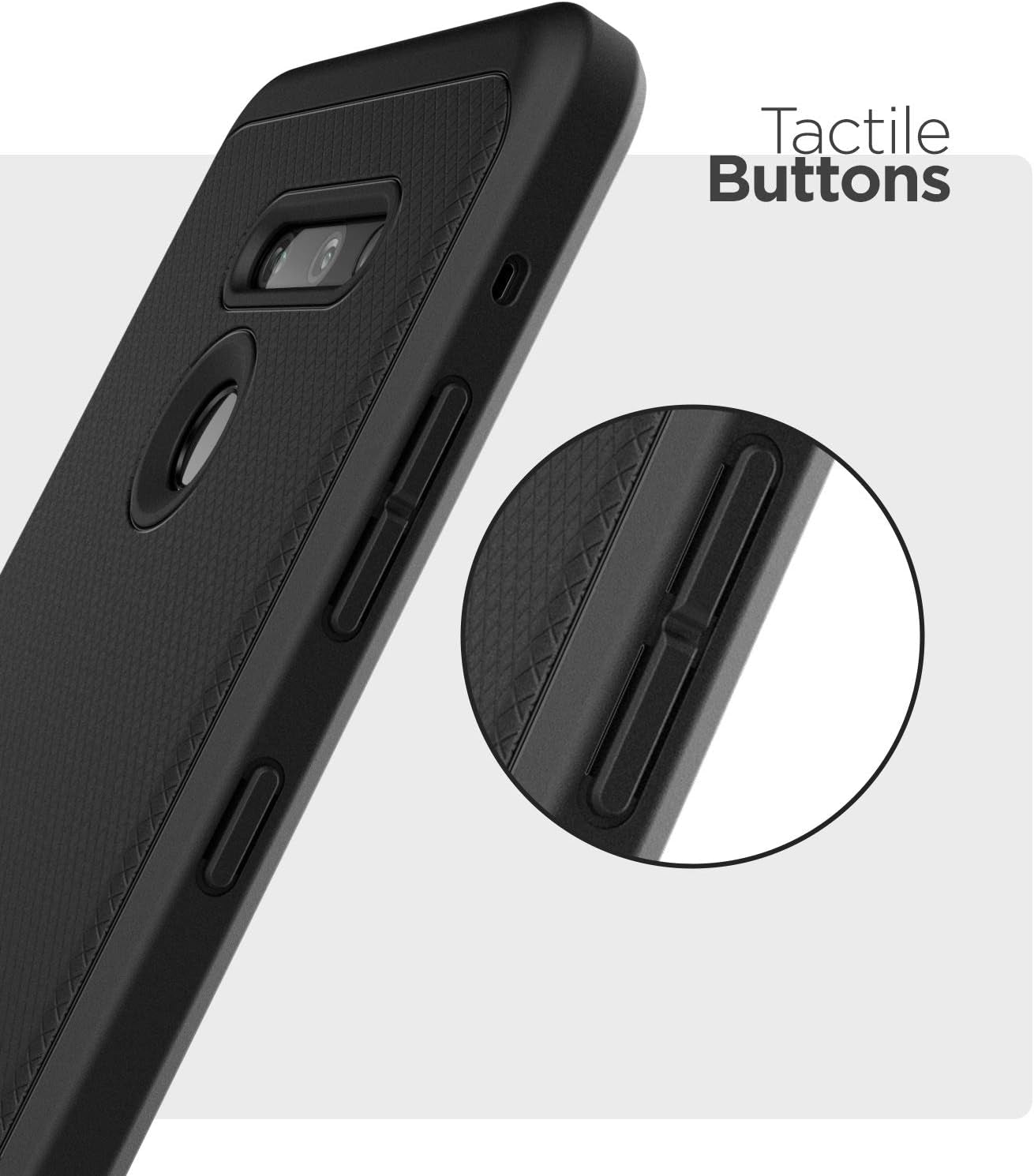 Encased Thin Armor for LG G8 Thinq Case (Slim Fit) Flexible Grip Cover - Black  Encased for LG G8 ThinQ   