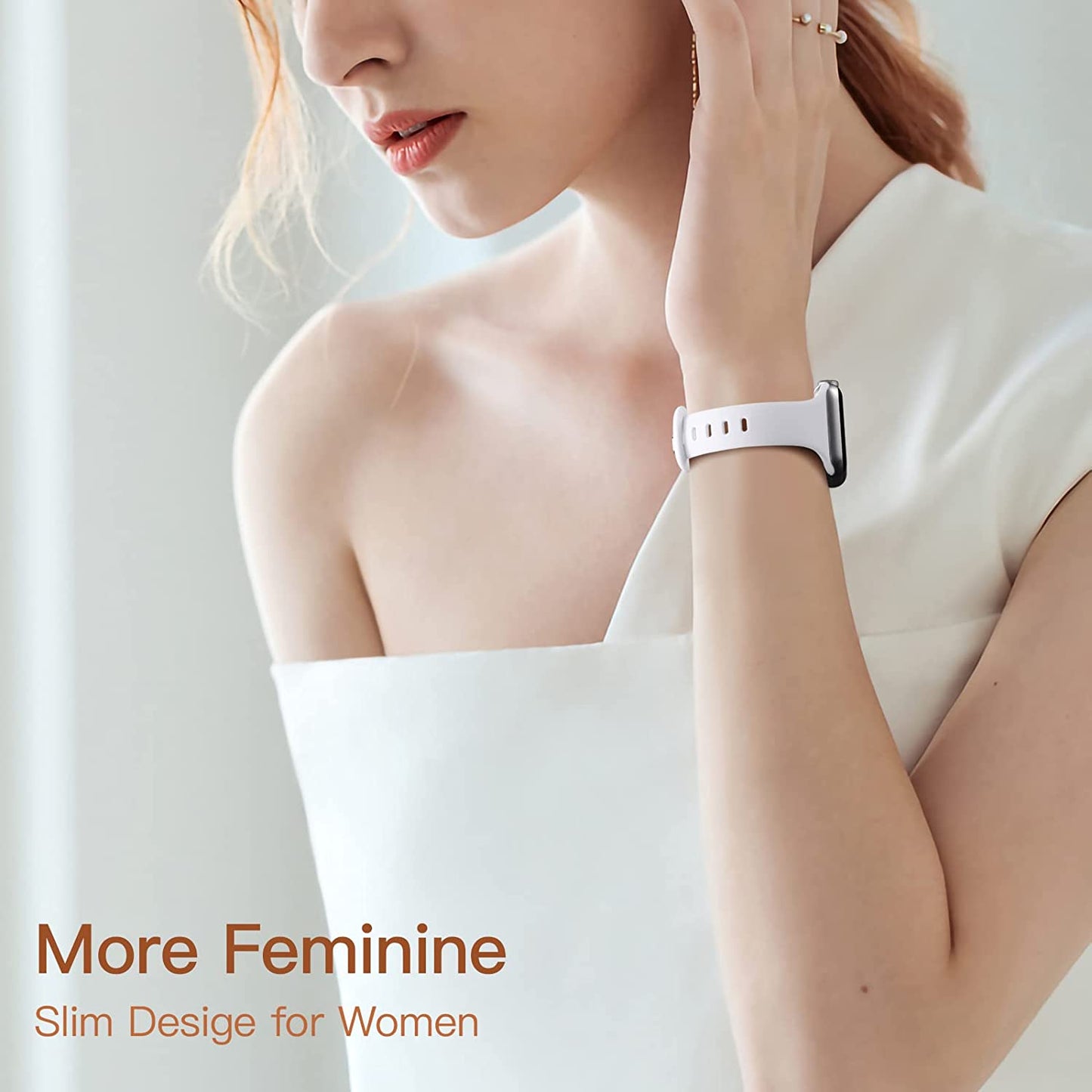 Lerobo 6 Pack Slim Bands Compatible with Apple Watch Band 40Mm 38Mm 44Mm 42Mm 41Mm 45Mm for Women Men, Soft Silicone Waterproof Sport Strap Replacement Wristbands for Iwatch Series 7 6 5 4 3 2 1 SE  Hina-US   