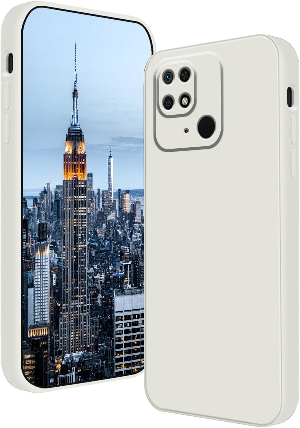 Tiwinxing Compatible with Xiaomi Redmi 10C Case Silicone Ultra Slim TPU Cases Shockproof Anti-Scratch Xiaomi Redmi 10C Phone Case Square Edges Protective Case (Green)  Tiwinxing Beige  