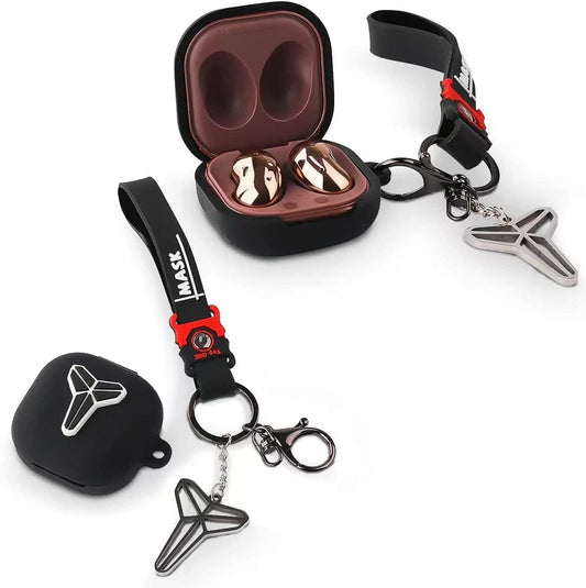 (1 Pack) BGAANM Cute Silicone Earbuds Case Protective Cover with Doll Keychain Designed for Samsung Galaxy Buds2 Pro (2022) /Galaxy Buds 2 (2021) /Galaxy Buds Pro (2021) /Galaxy Buds Live (2020)  BGAANM   