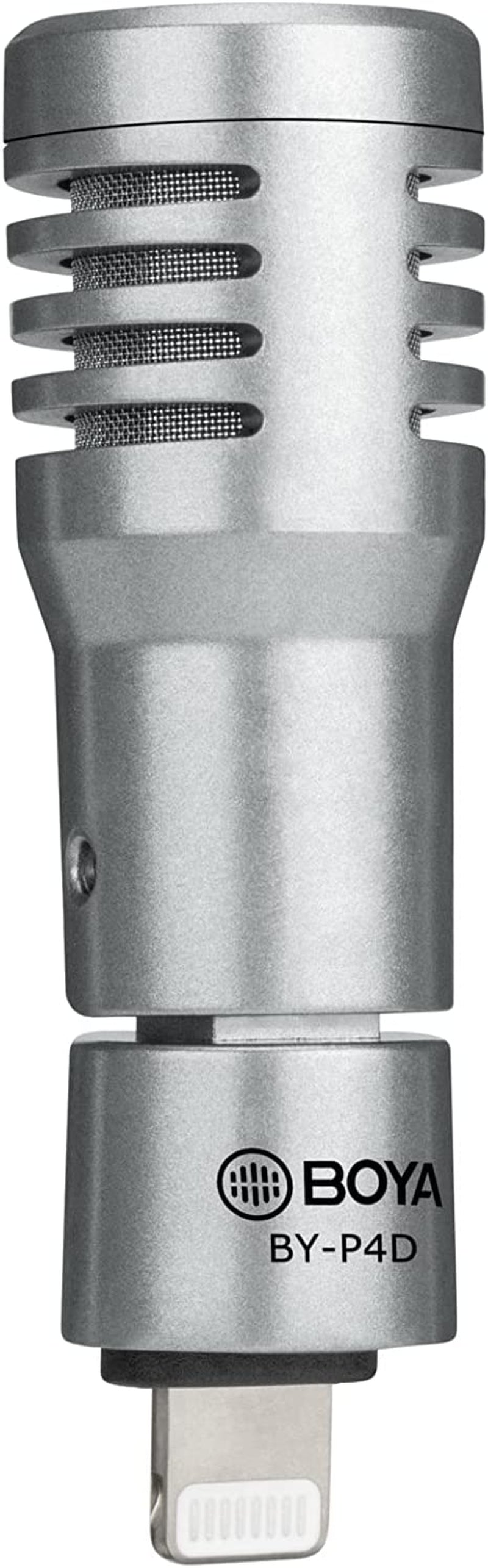 BOYA BY-P4D Iphone Microphone Ios Mini Phone Mic with Lightning Port for Iphone/Ipad/Ipod Foldable External Microphone with Wind Foam for Youtube,Vlogging,Live Stream,Video Record  BOYA   
