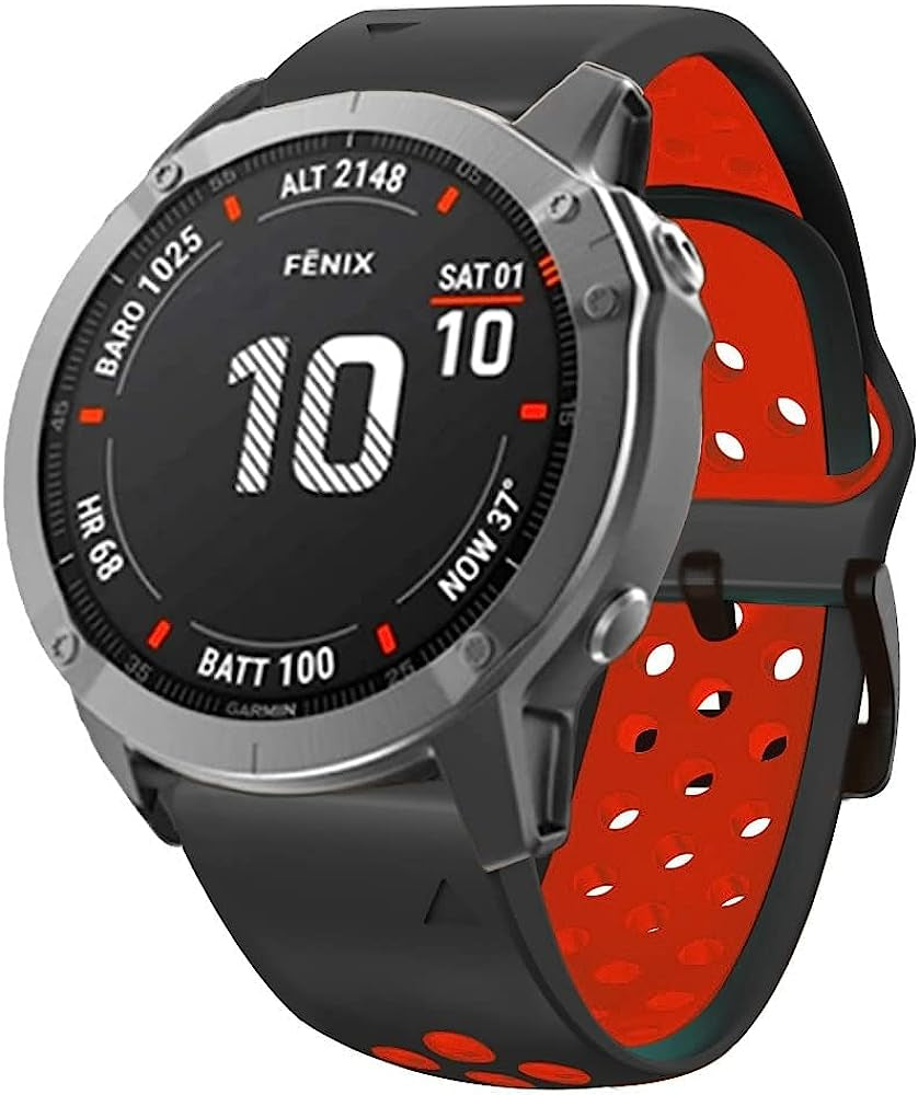 NDJQY Band for Garmin Fenix 6 6X Pro 5 5X plus 3 HR 945 Mk2I Mk1 S60 Wristband 22 26Mm Silicone Quick Release Strap Watchband Bracelet  NDJQY   