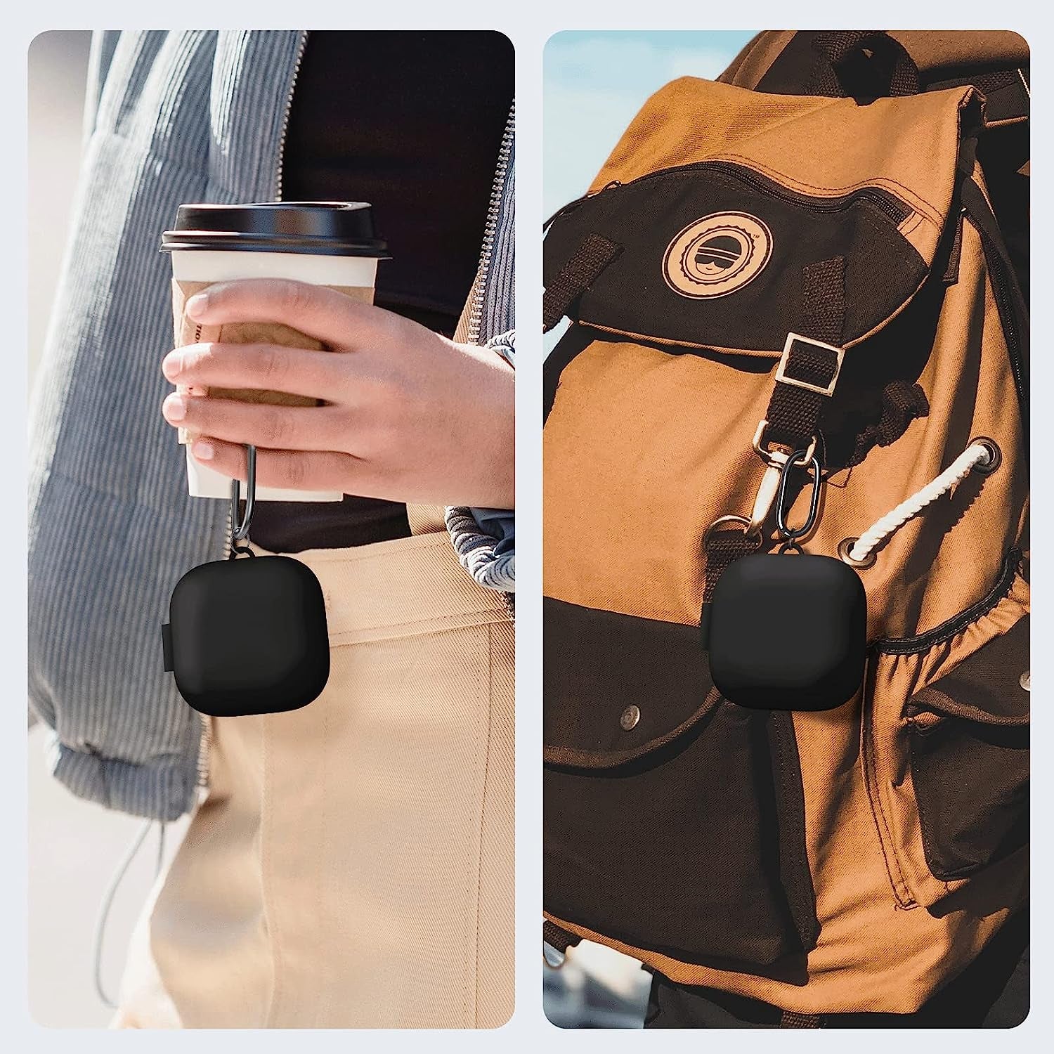 MOLOVA Silicone Case Compatible with Samsung Galaxy Buds 2 Pro/Galaxy Buds 2/ Galaxy Buds Pro/Galaxy Buds Live Case,Black  MOLOVA   