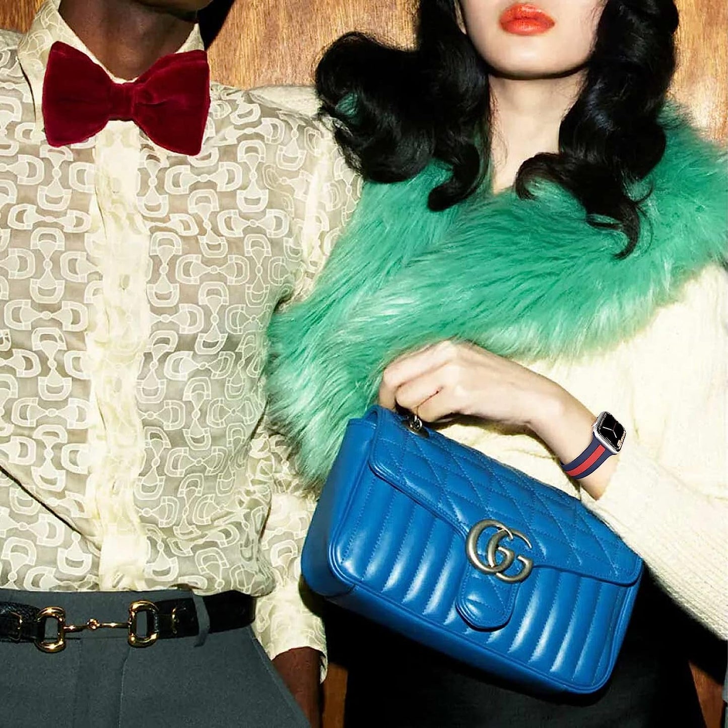 Designer Apple Watch Band 38Mm 40Mm 41Mm 42Mm 44Mm 45Mm for Women Men Silicone Sport Replacement Watch Bands Breathable Soft Strap Wristband for Iwatch Series SE 7 6 5 4 3 2 1  HONEYBABY   