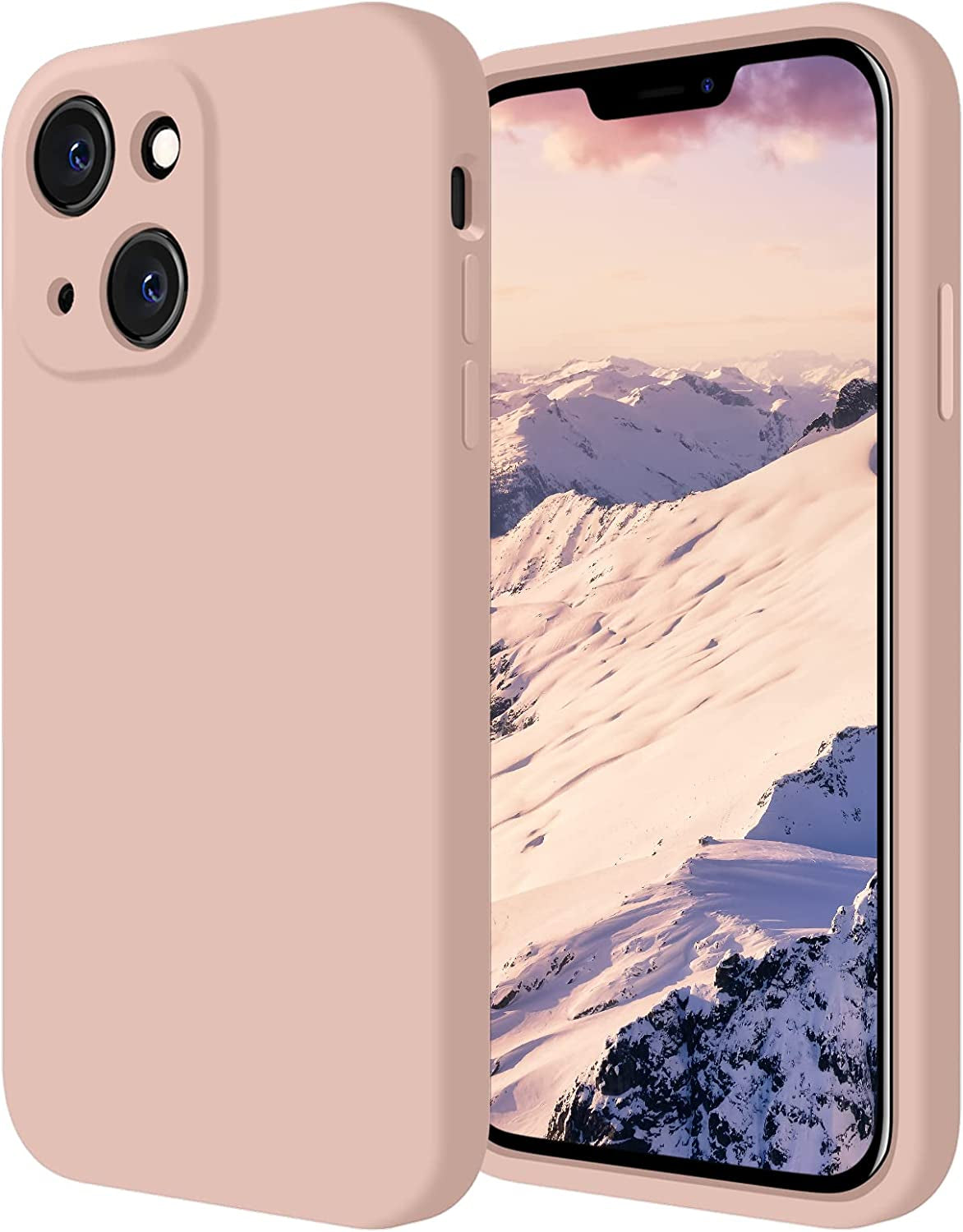 Firenova for Iphone 14 Case, Silicone Upgraded [Camera Protection] Phone Case with [2 Screen Protectors], Soft Anti-Scratch Microfiber Lining Inside, 6.1 Inch, Alpine Green  FireNova Pinksand  