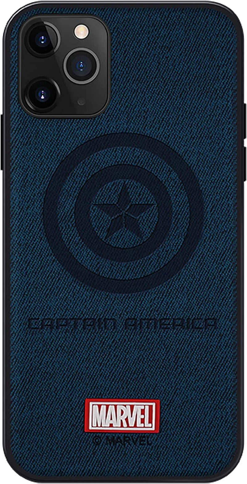IRON SPIDER Case for Galaxy A12, with Marvel Character Samsung A12 Leather Case, A-BLACK  IRON SPIDER Captain-Blue Iphone 11 Pro 