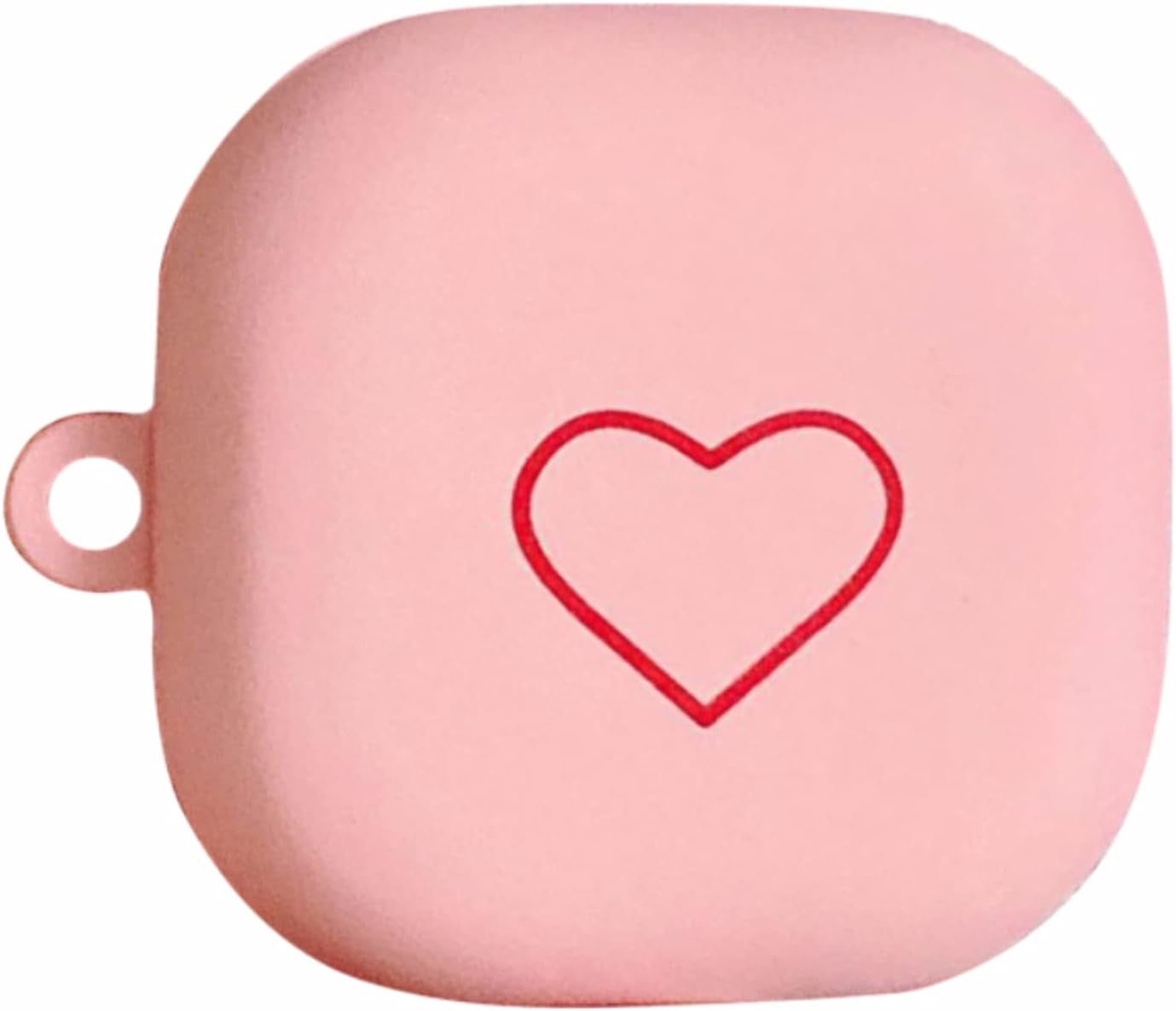 AOLABOKY Fashion Pink Love Heart Earphone Cover for Samsung Galaxy Buds Live Case PC Hard Shell Headphone Plush Keying (For Buds Live-2)  AOLABOKY for buds Live-1  