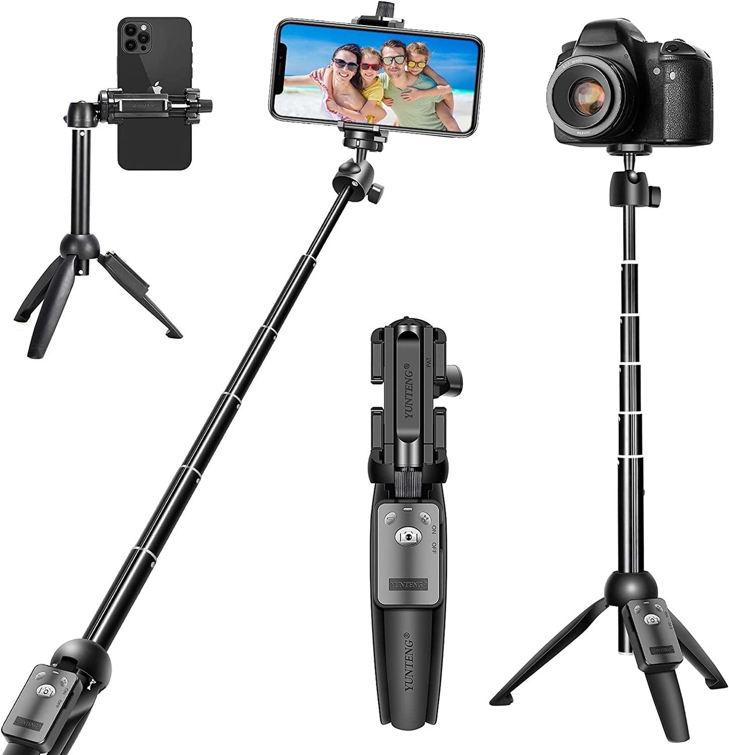 Selfie Stick, Iphone Tripod Stand with Wireless Remote, 42" Best Selfie Stick for Iphone 14 13 12 Pro Max Samsung Cellphone, Mini Portable Travel Small Tripod for Iphone Android Filming  KONPCOIU   